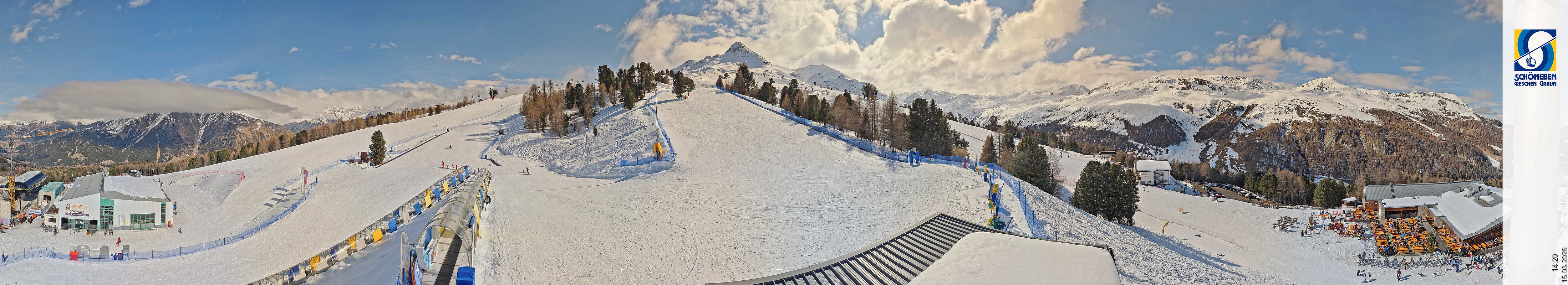 Archiv Foto Webcam Schöneben - Panoramablick von der Mittelstation