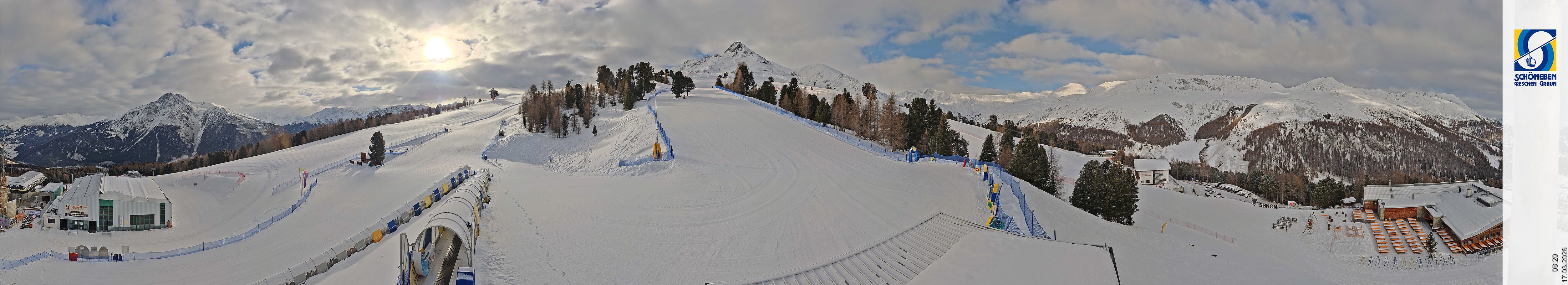 Archiv Foto Webcam Schöneben - Panoramablick von der Mittelstation