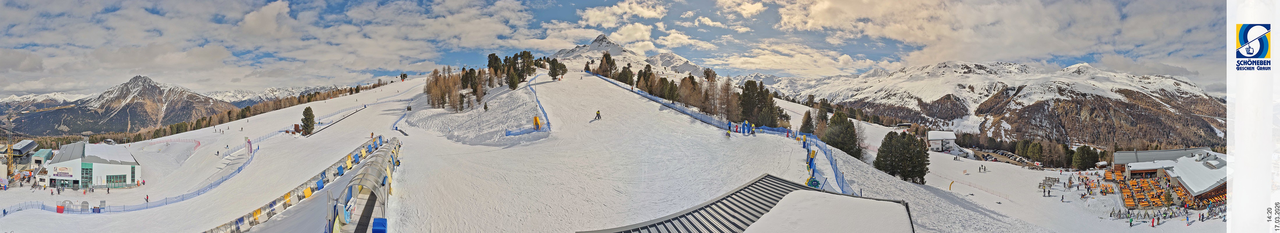 Archiv Foto Webcam Schöneben - Panoramablick von der Mittelstation