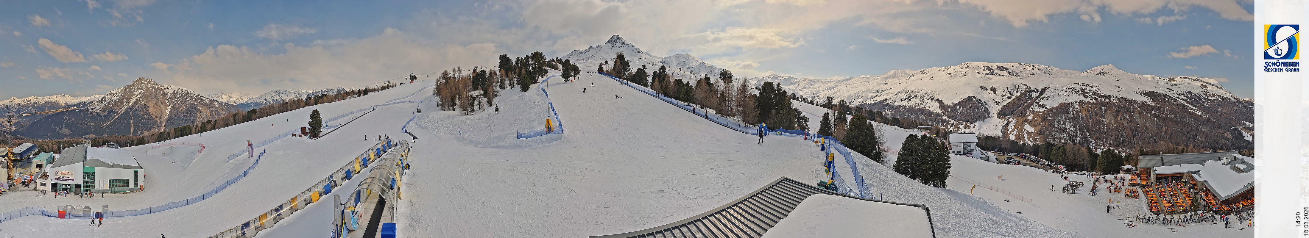 Archiv Foto Webcam Schöneben - Panoramablick von der Mittelstation