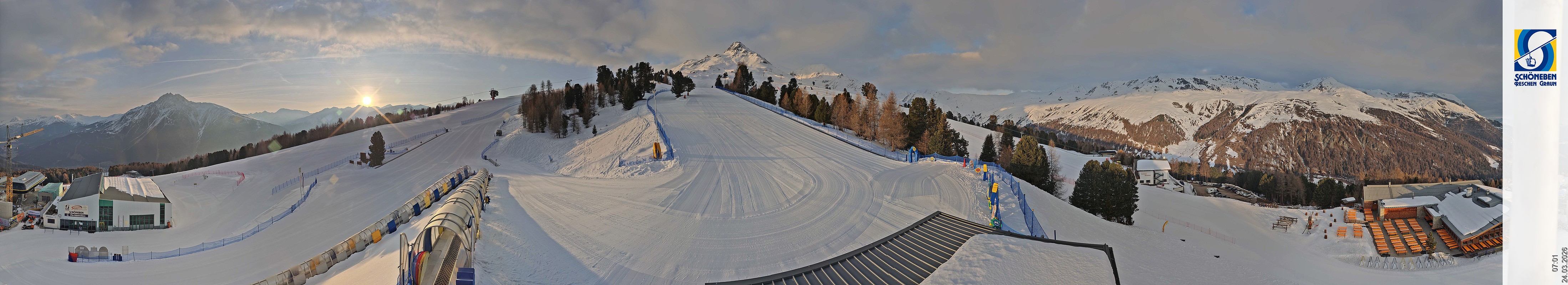 Archiv Foto Webcam Schöneben - Panoramablick von der Mittelstation