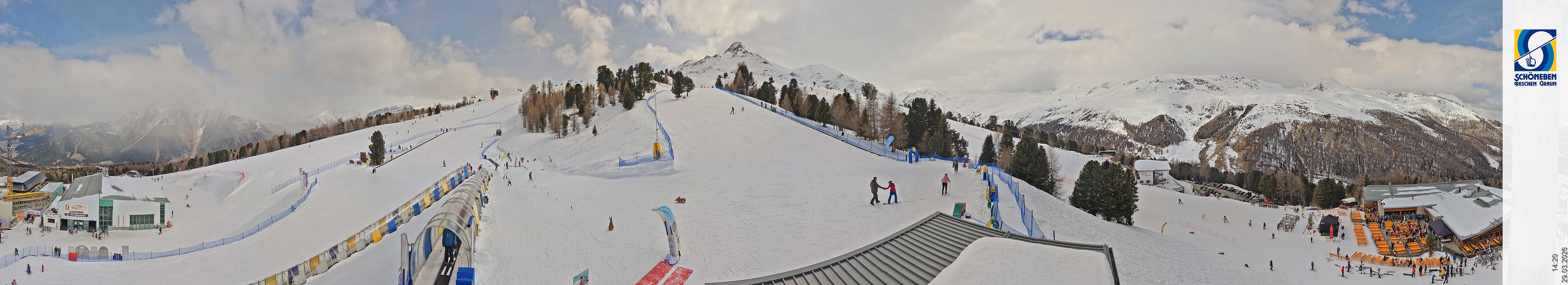 Archiv Foto Webcam Schöneben - Panoramablick von der Mittelstation