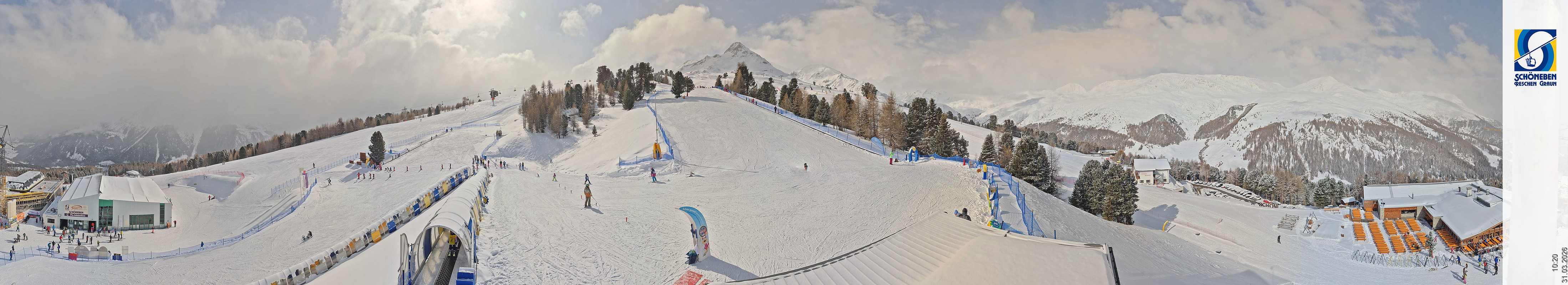 Archiv Foto Webcam Schöneben - Panoramablick von der Mittelstation