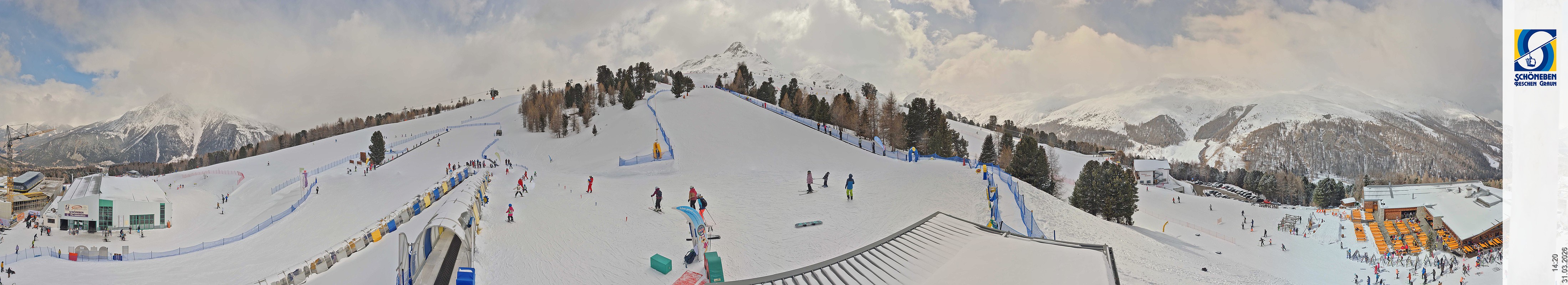 Archiv Foto Webcam Schöneben - Panoramablick von der Mittelstation