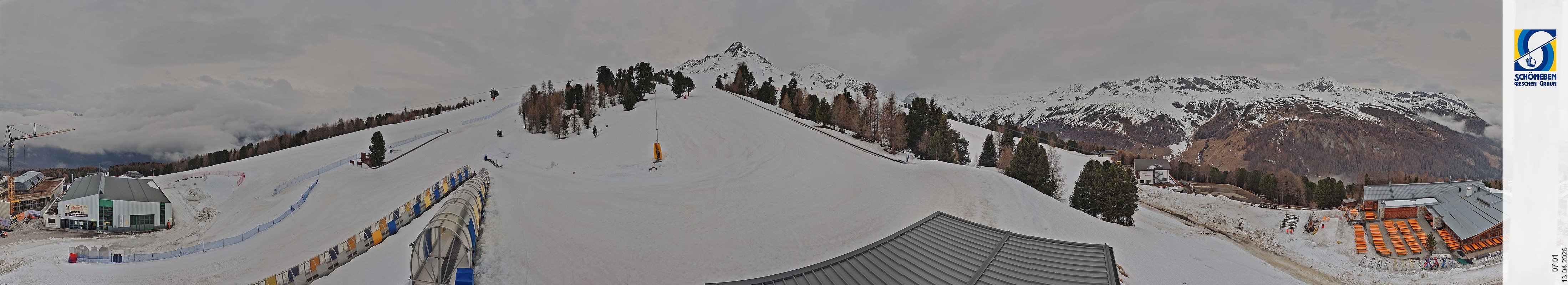 Archiv Foto Webcam Schöneben - Panoramablick von der Mittelstation