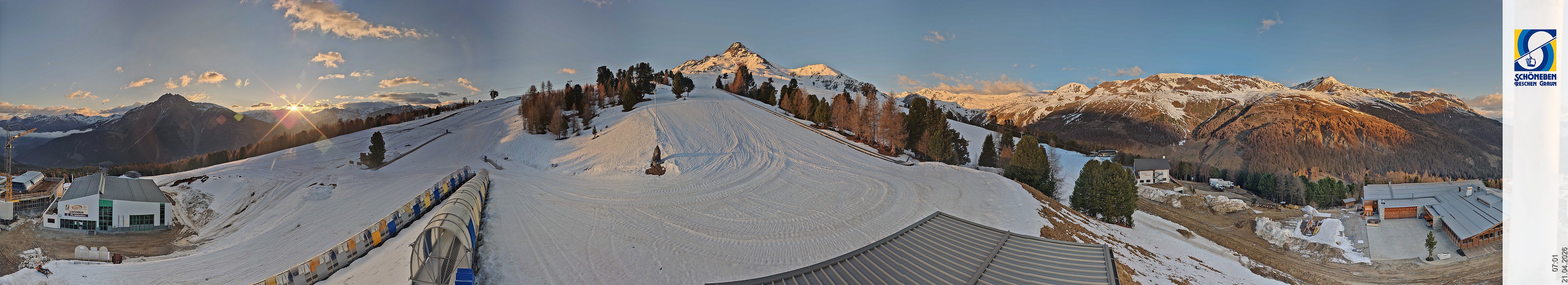 Archiv Foto Webcam Schöneben - Panoramablick von der Mittelstation