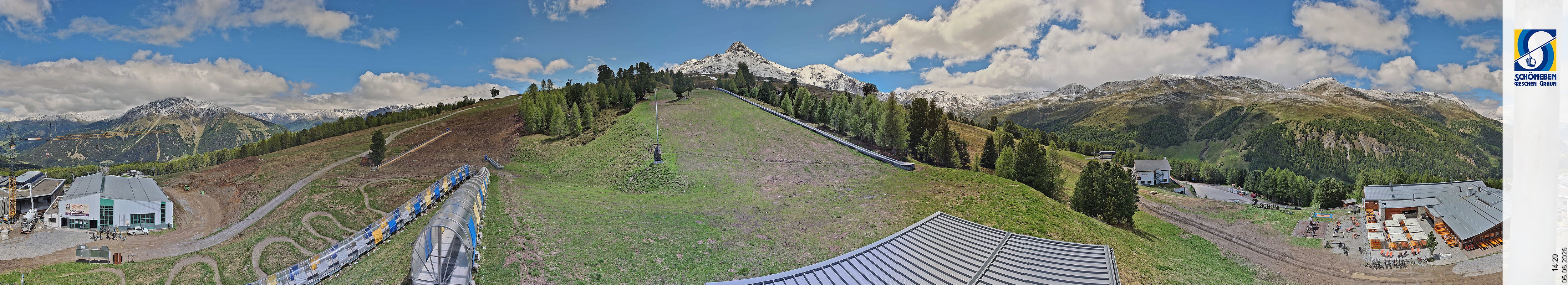 Archiv Foto Webcam Schöneben - Panoramablick von der Mittelstation