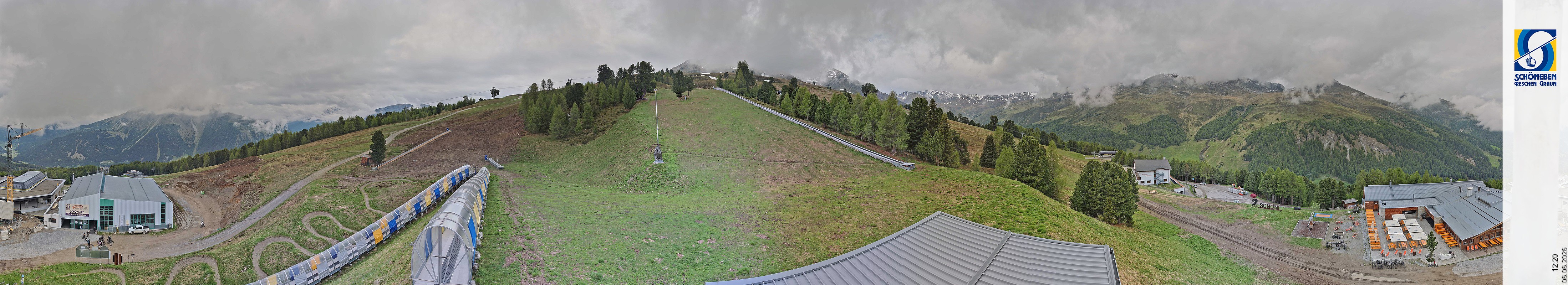 Archiv Foto Webcam Schöneben - Panoramablick von der Mittelstation