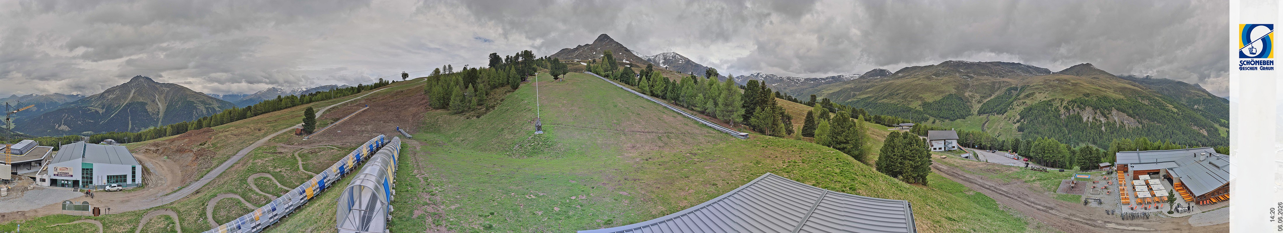 Archiv Foto Webcam Schöneben - Panoramablick von der Mittelstation
