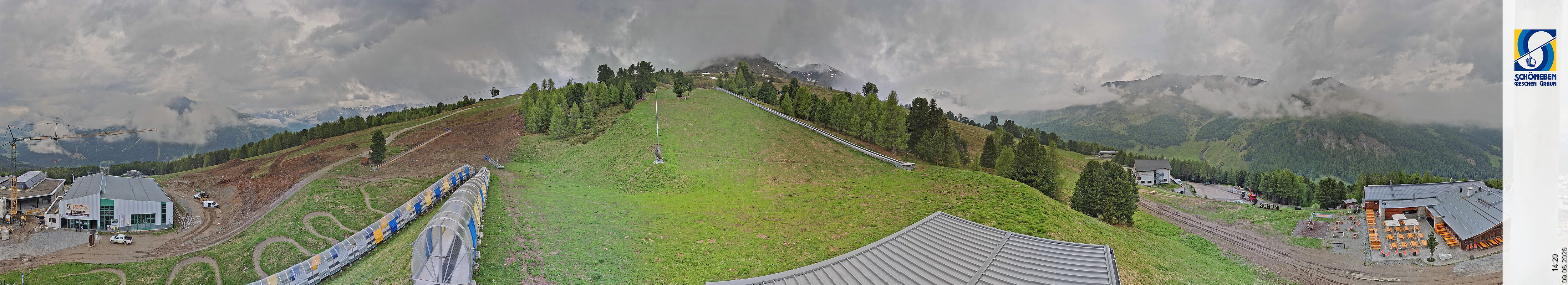 Archiv Foto Webcam Schöneben - Panoramablick von der Mittelstation