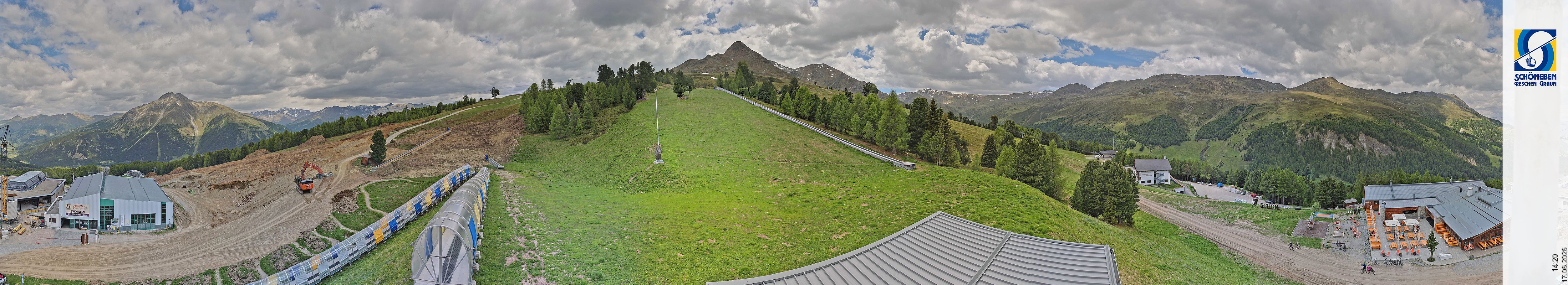 Archiv Foto Webcam Schöneben - Panoramablick von der Mittelstation
