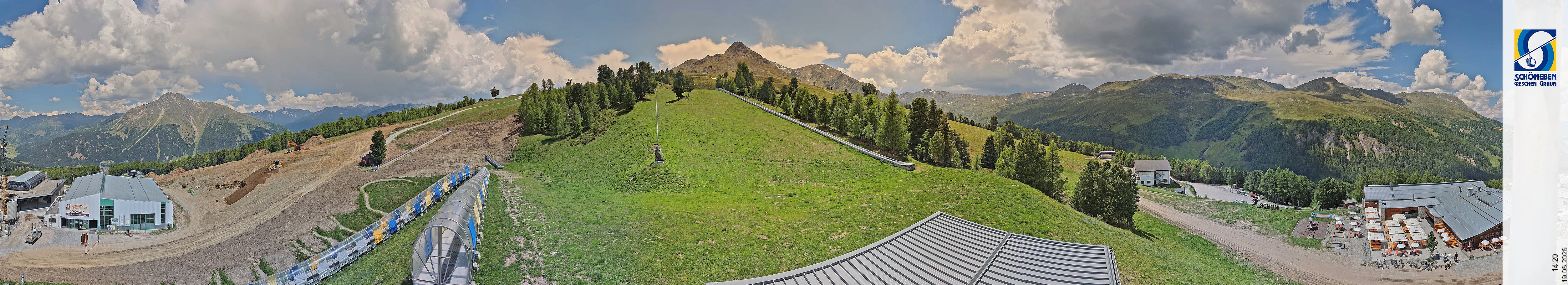 Archiv Foto Webcam Schöneben - Panoramablick von der Mittelstation