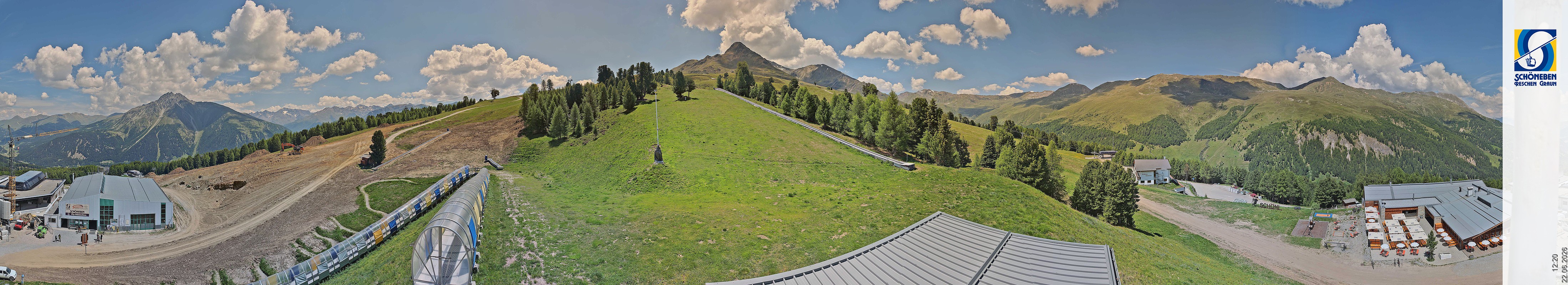 Archiv Foto Webcam Schöneben - Panoramablick von der Mittelstation