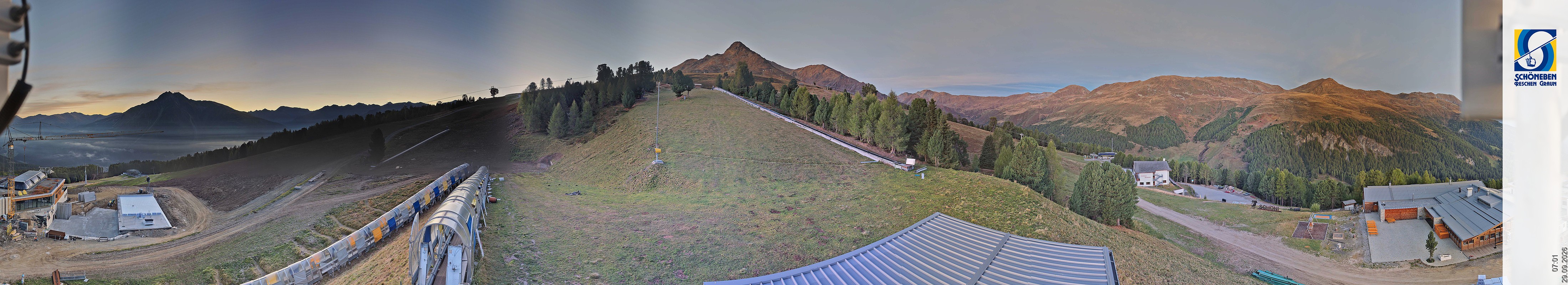 Archiv Foto Webcam Schöneben - Panoramablick von der Mittelstation