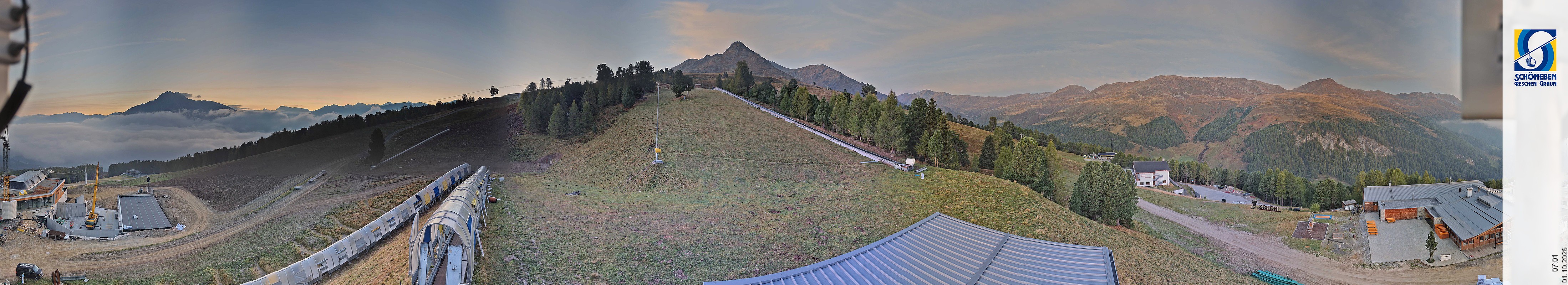 Archiv Foto Webcam Schöneben - Panoramablick von der Mittelstation
