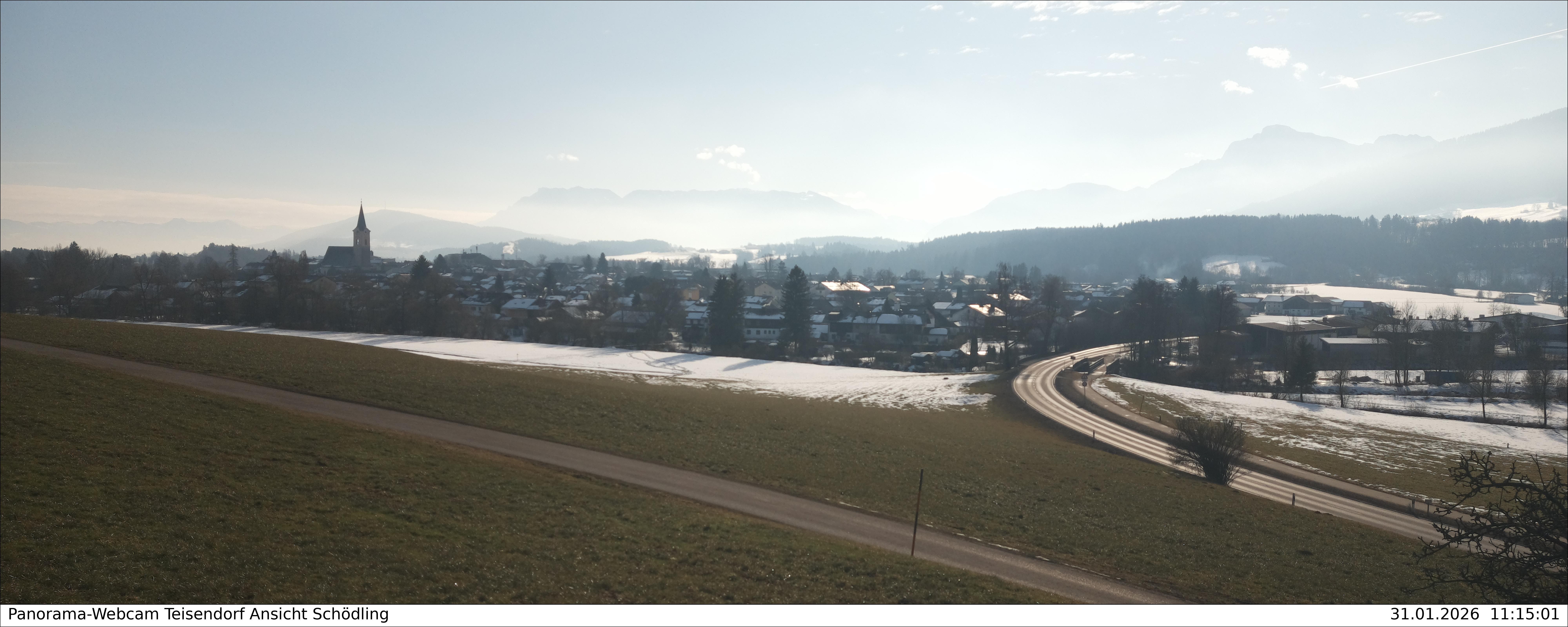 Archiv Foto Webcam Blick auf Teisendorf