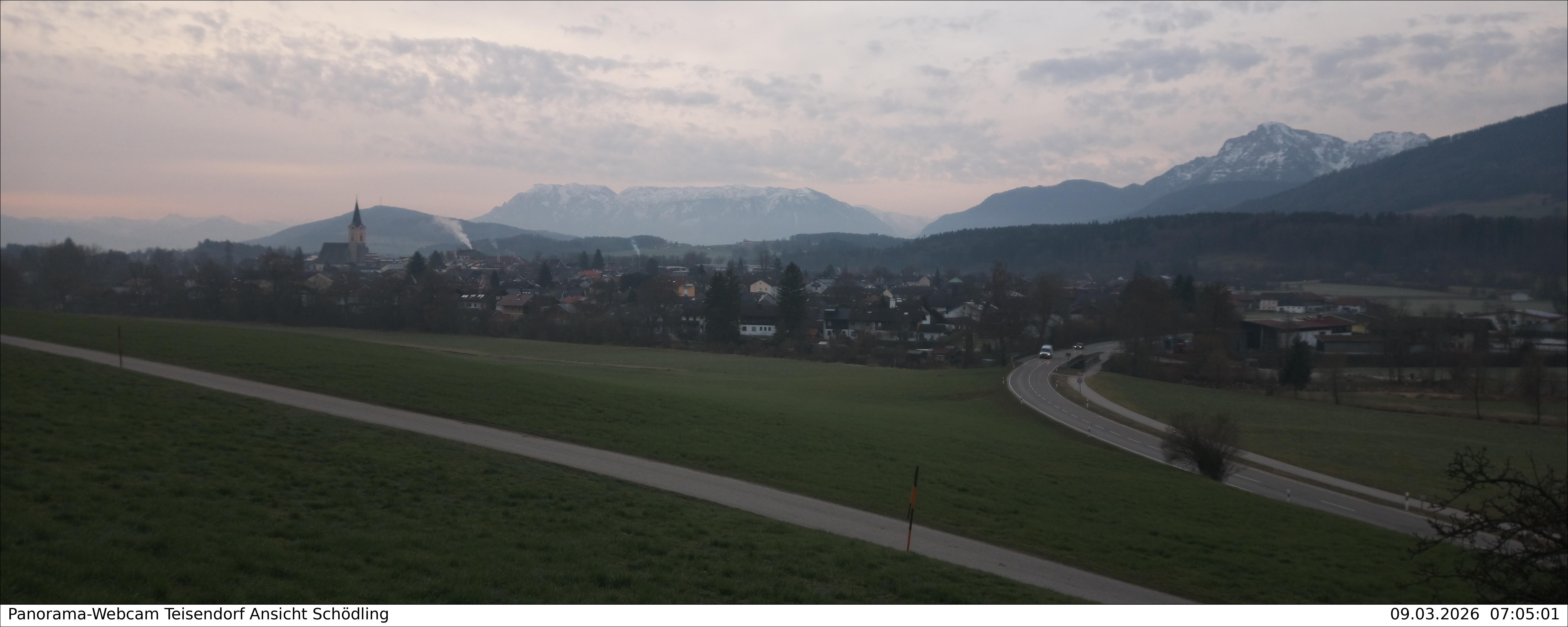 Archiv Foto Webcam Blick auf Teisendorf