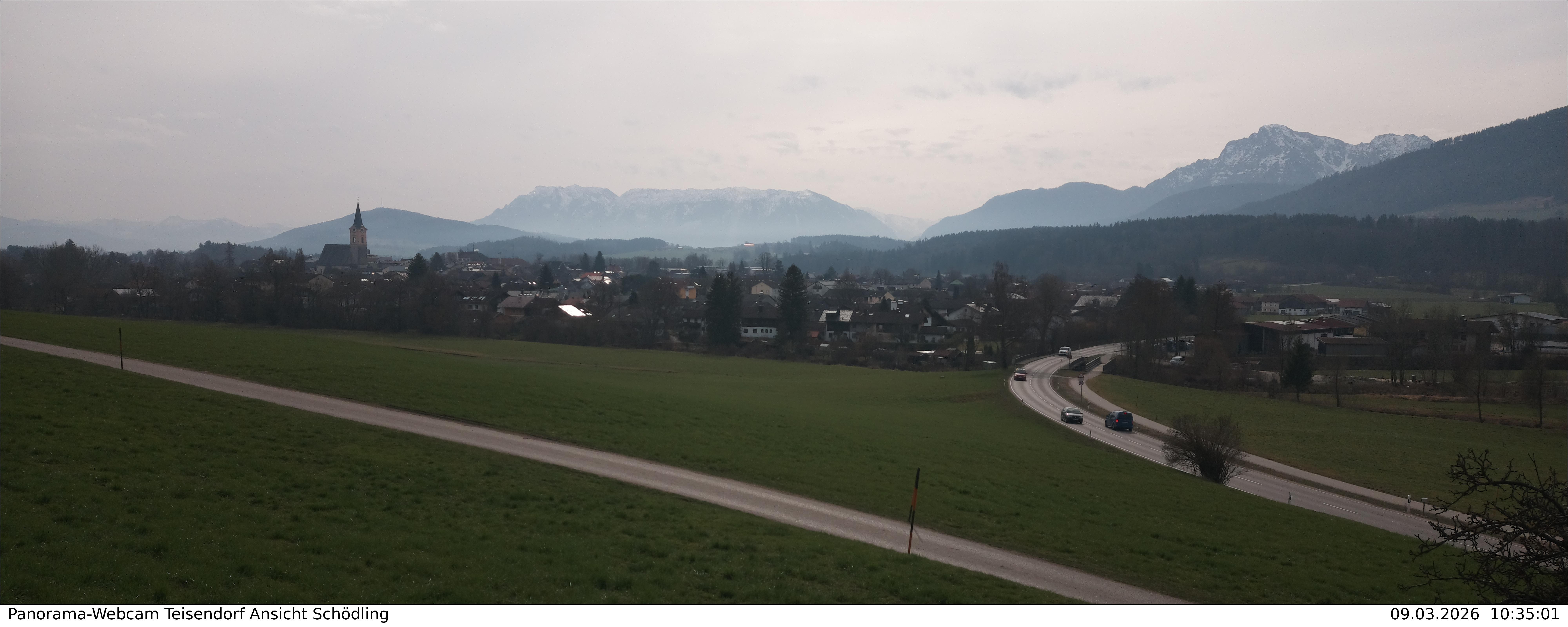 Archiv Foto Webcam Blick auf Teisendorf