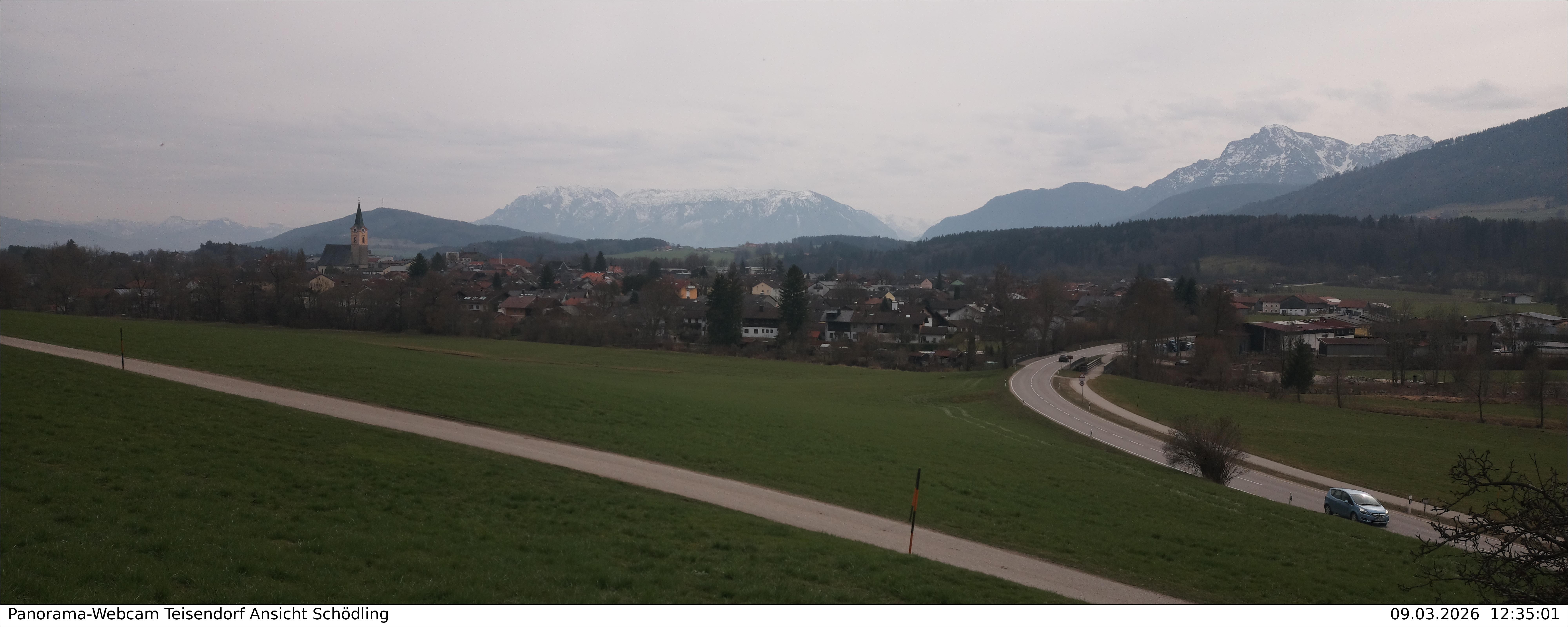 Archiv Foto Webcam Blick auf Teisendorf