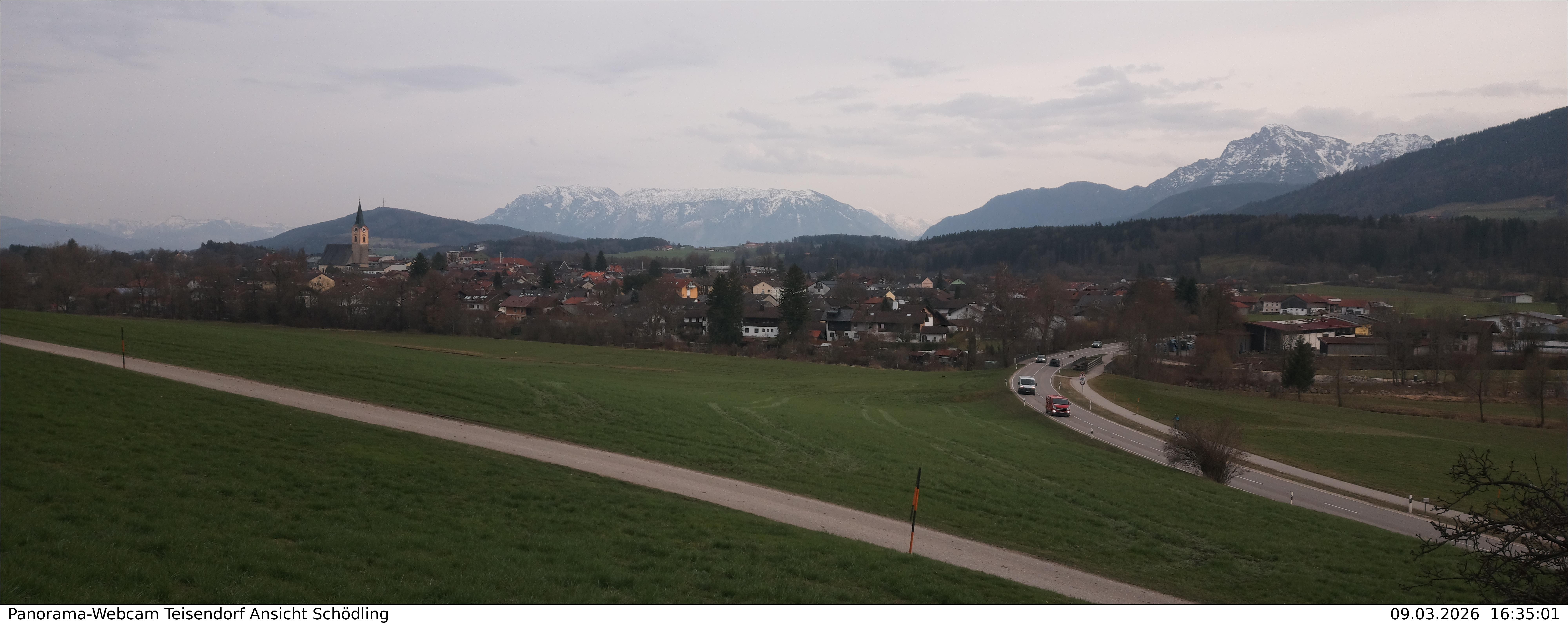 Archiv Foto Webcam Blick auf Teisendorf