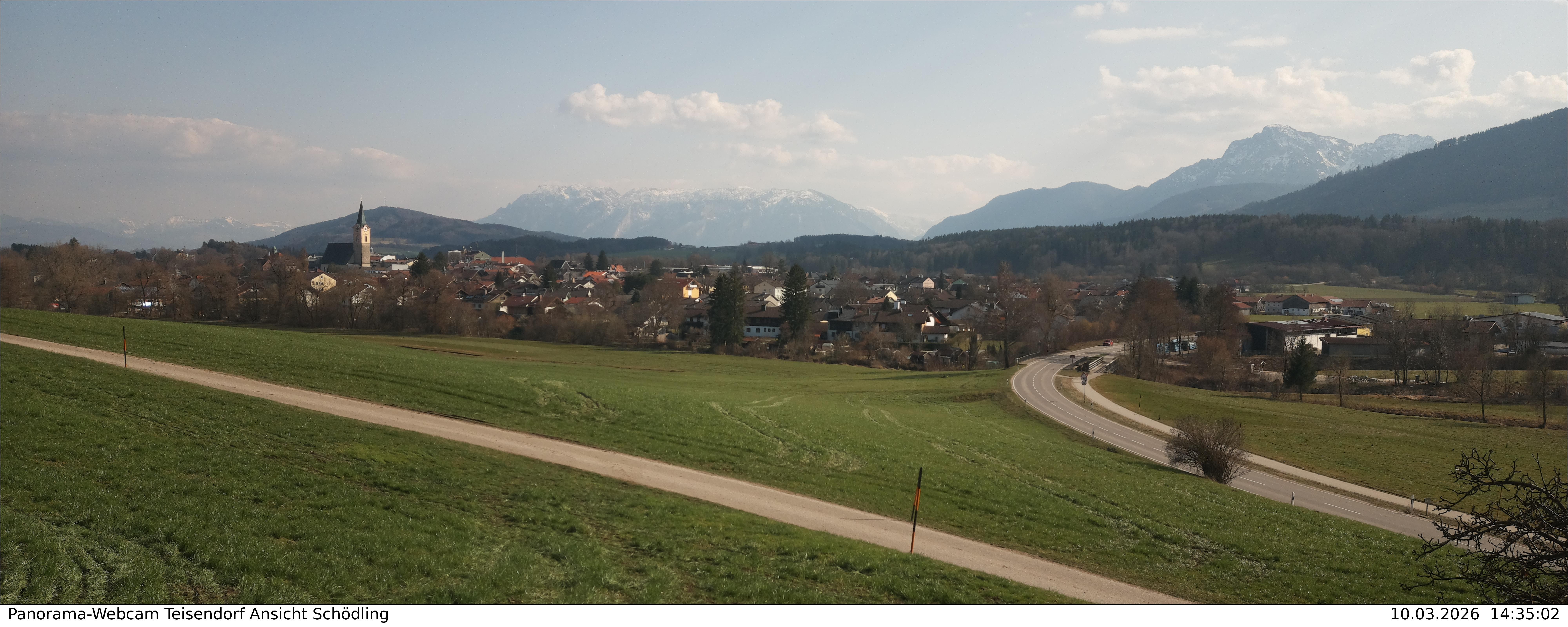 Archiv Foto Webcam Blick auf Teisendorf