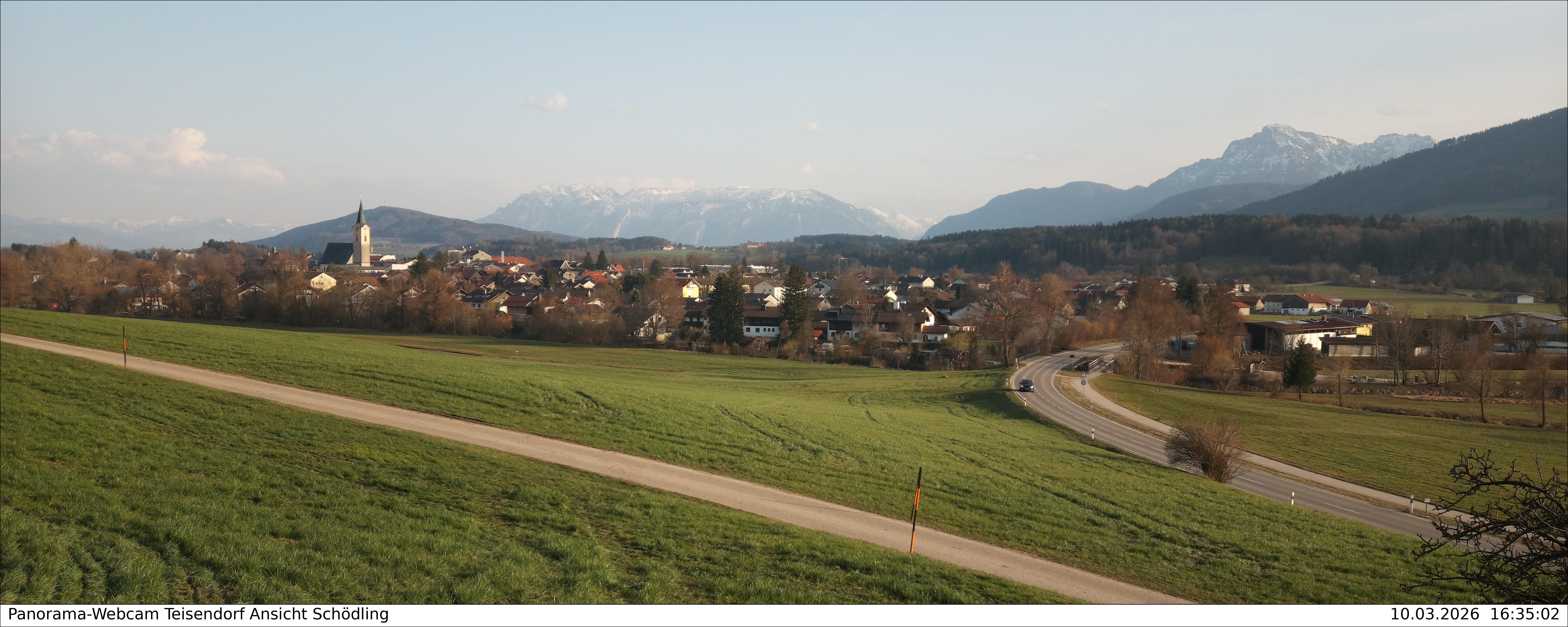 Archiv Foto Webcam Blick auf Teisendorf