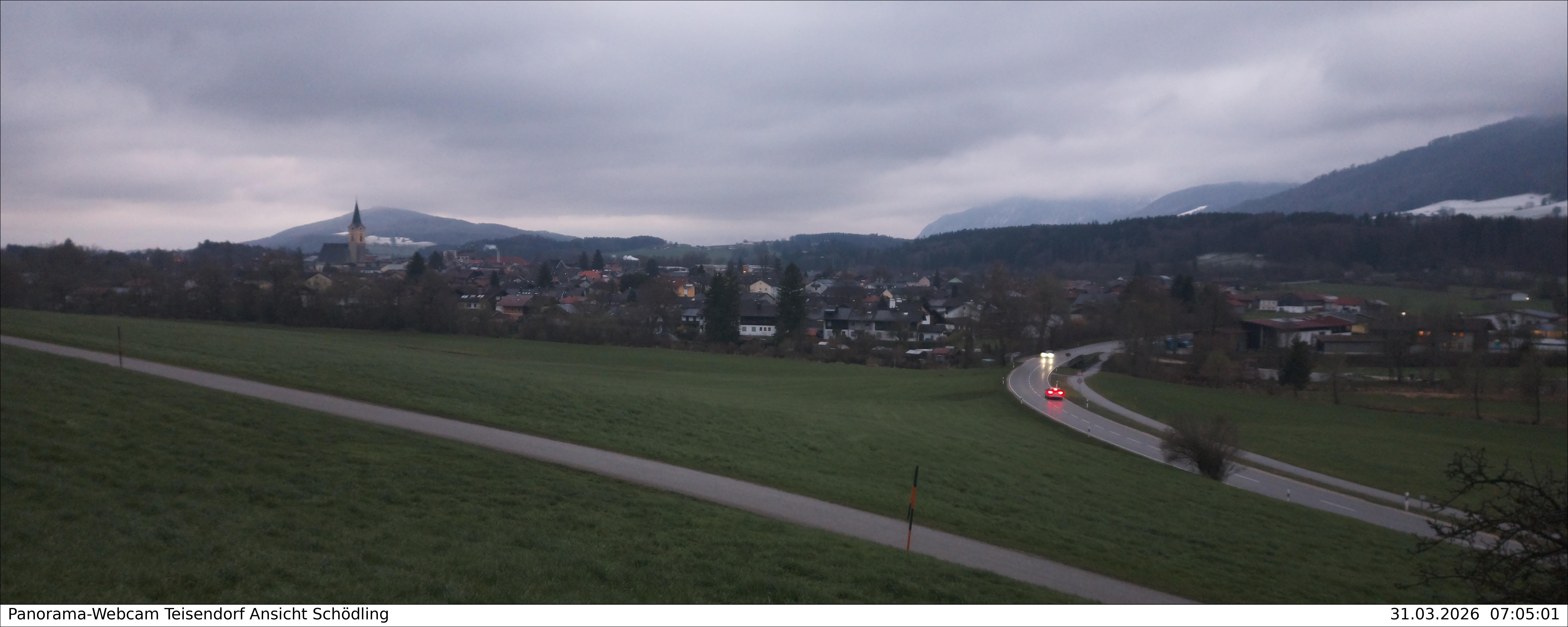 Archiv Foto Webcam Blick auf Teisendorf