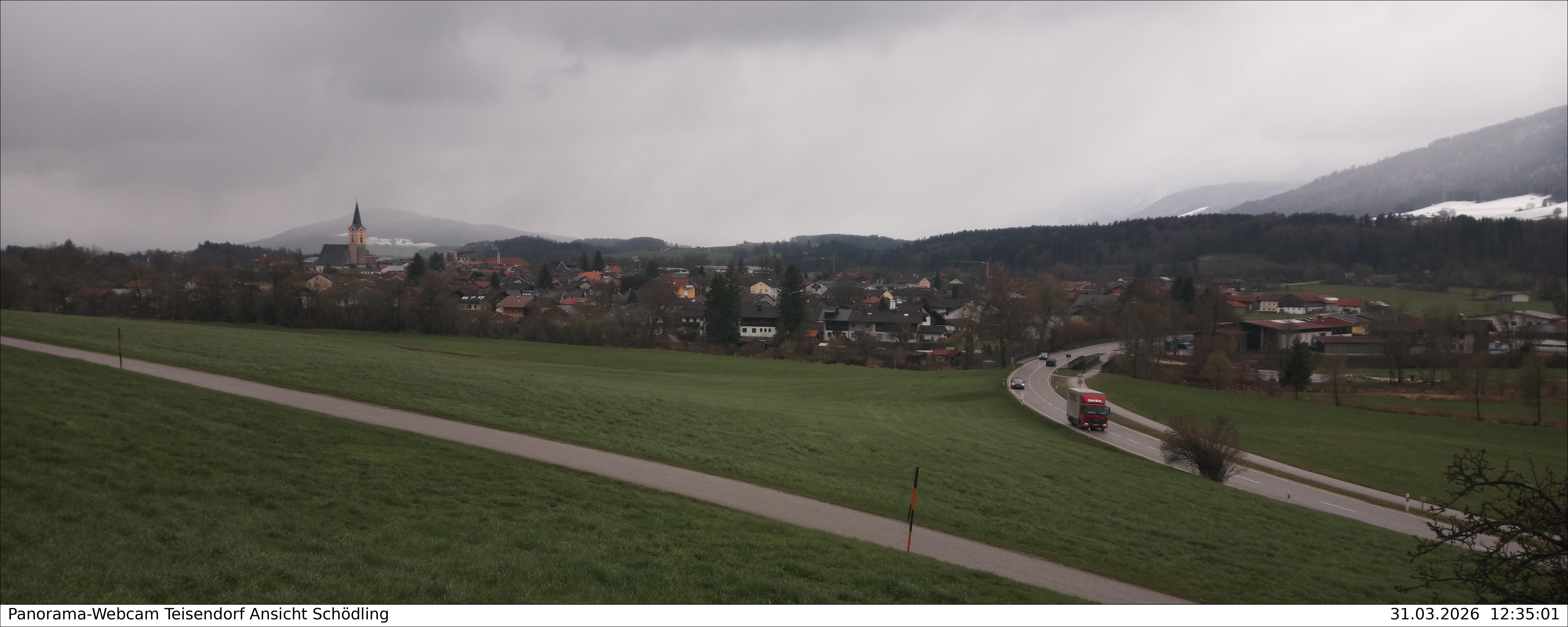 Archiv Foto Webcam Blick auf Teisendorf