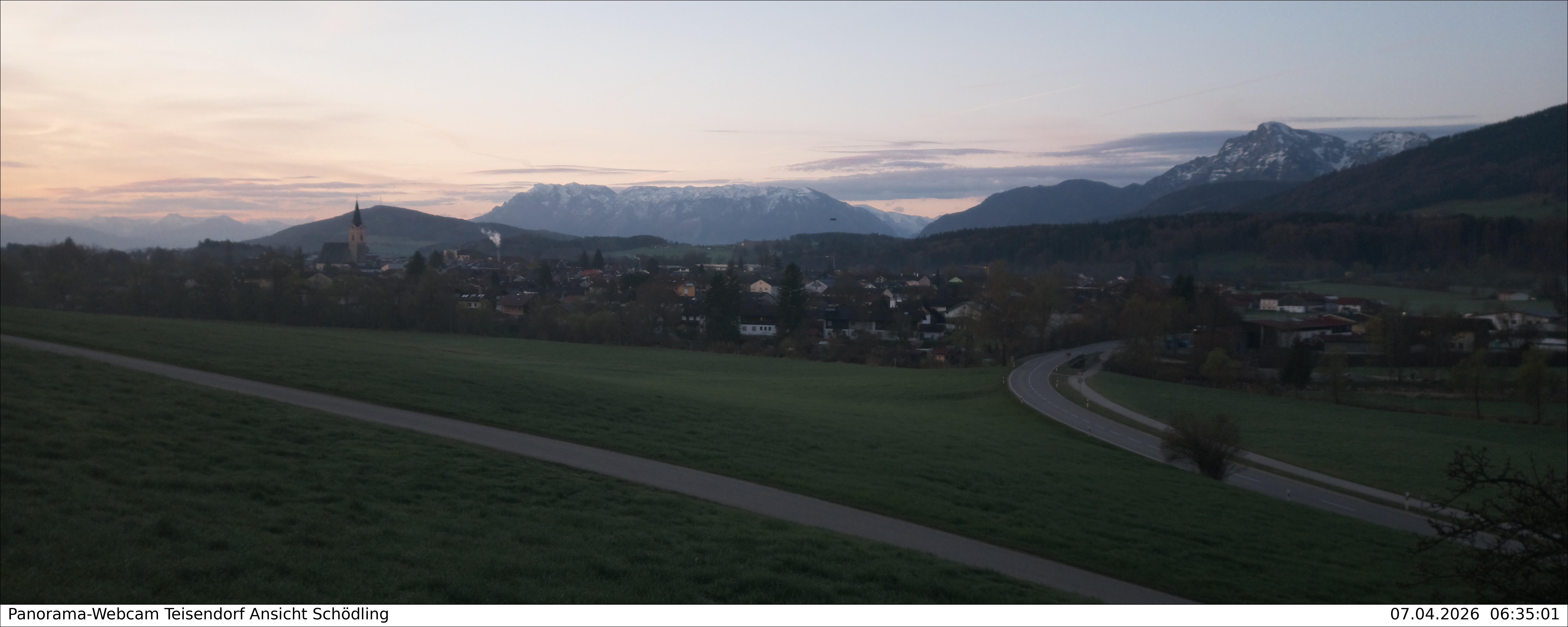 Archiv Foto Webcam Blick auf Teisendorf