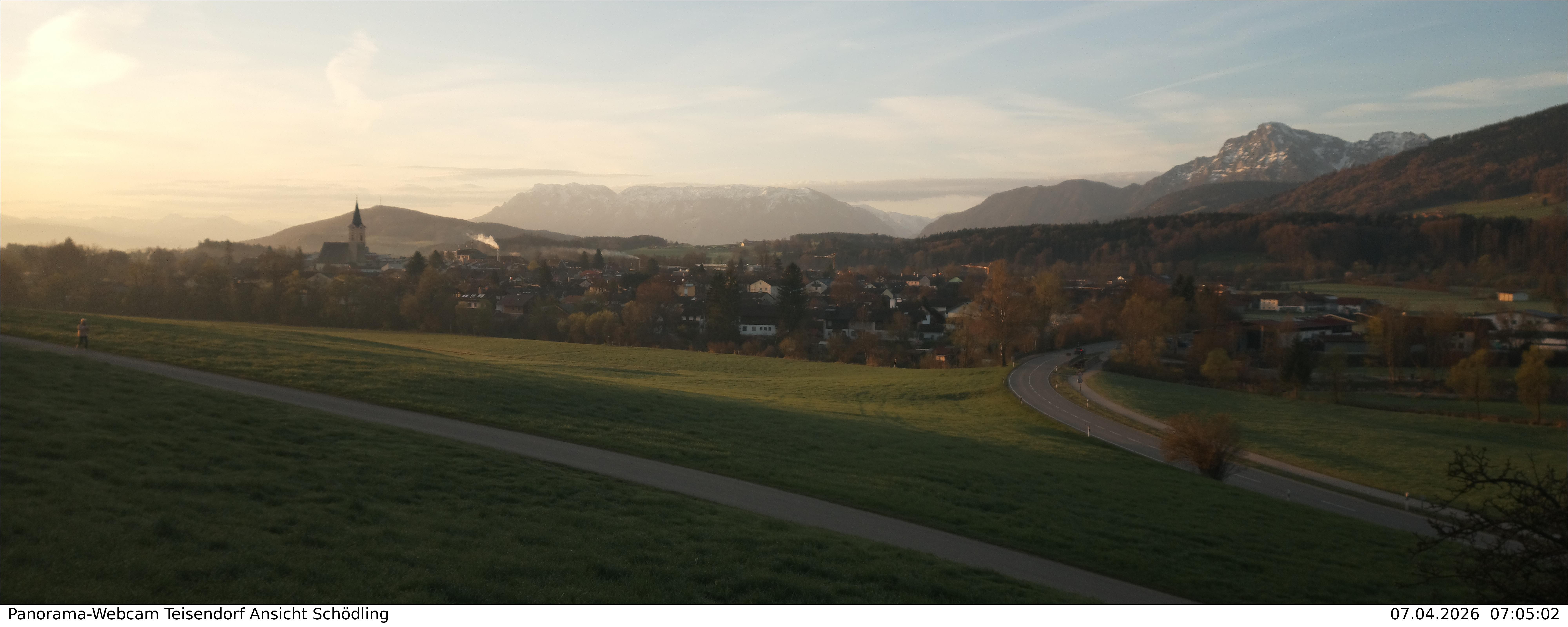 Archiv Foto Webcam Blick auf Teisendorf