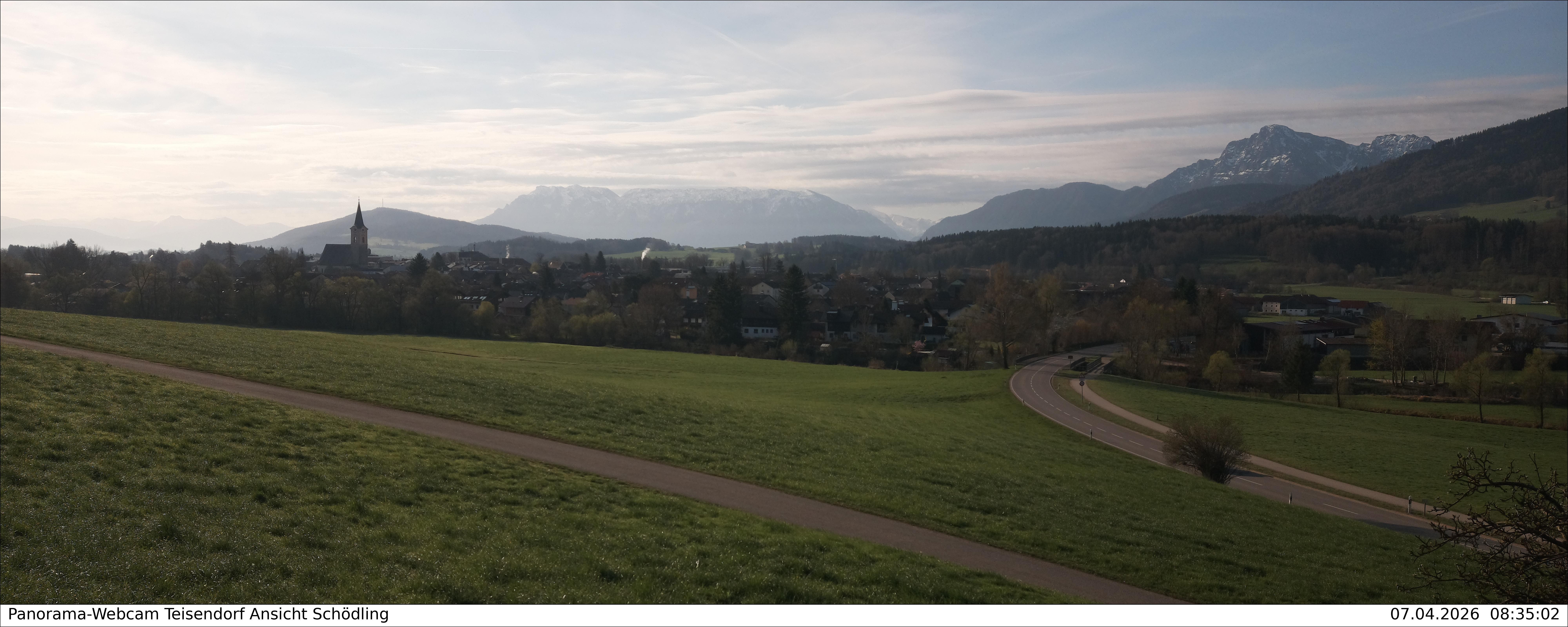 Archiv Foto Webcam Blick auf Teisendorf