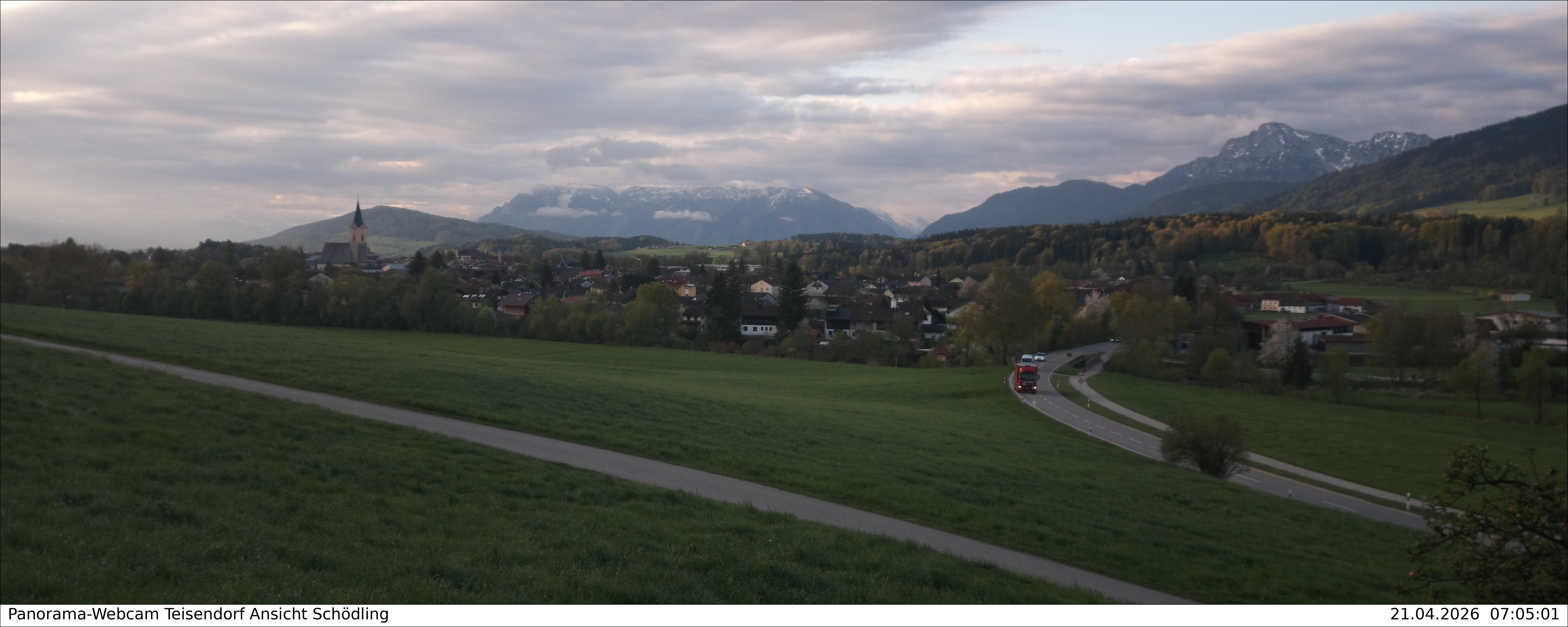 Archiv Foto Webcam Blick auf Teisendorf