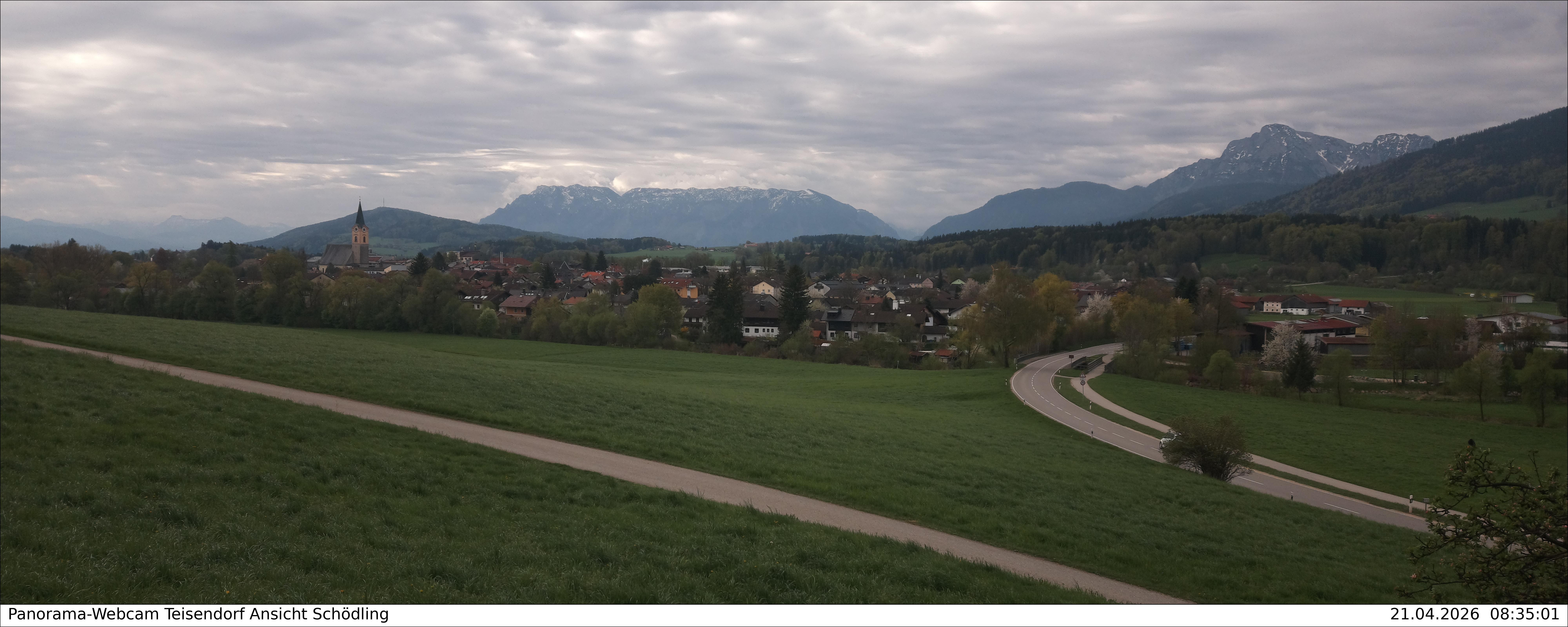 Archiv Foto Webcam Blick auf Teisendorf