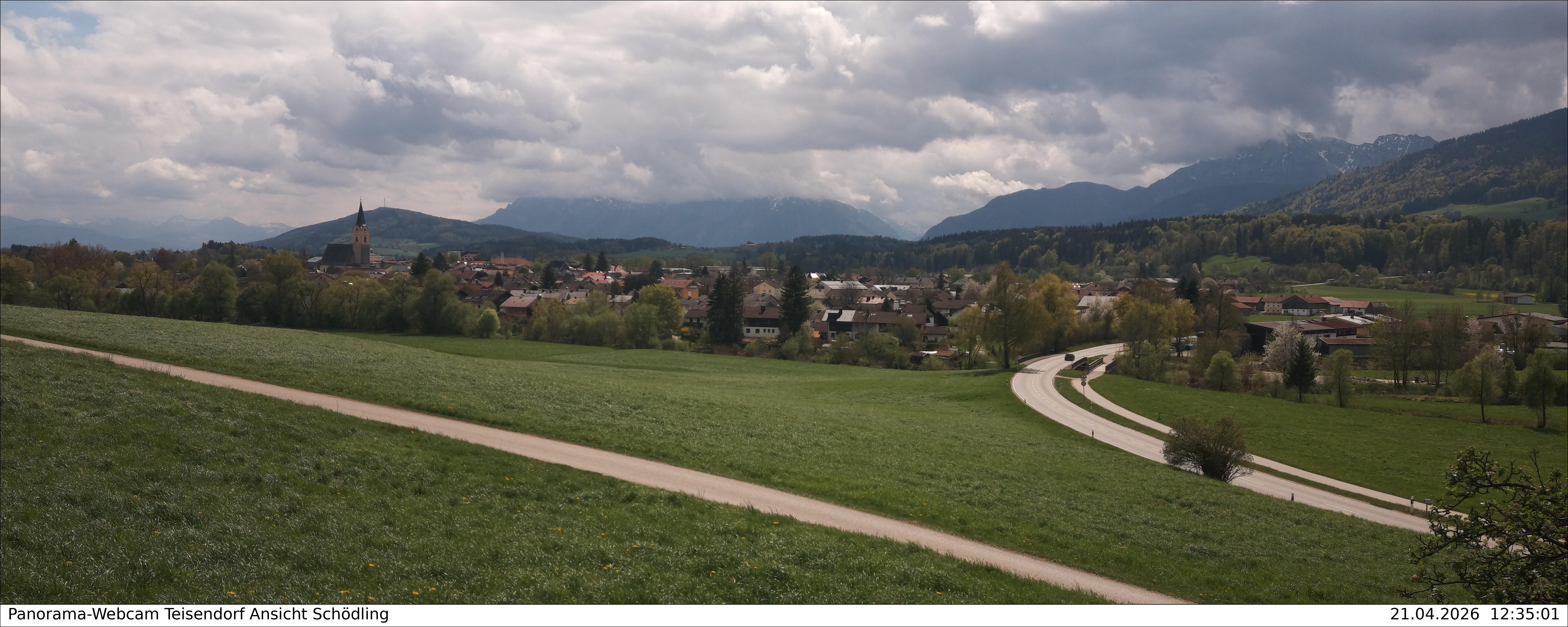 Archiv Foto Webcam Blick auf Teisendorf