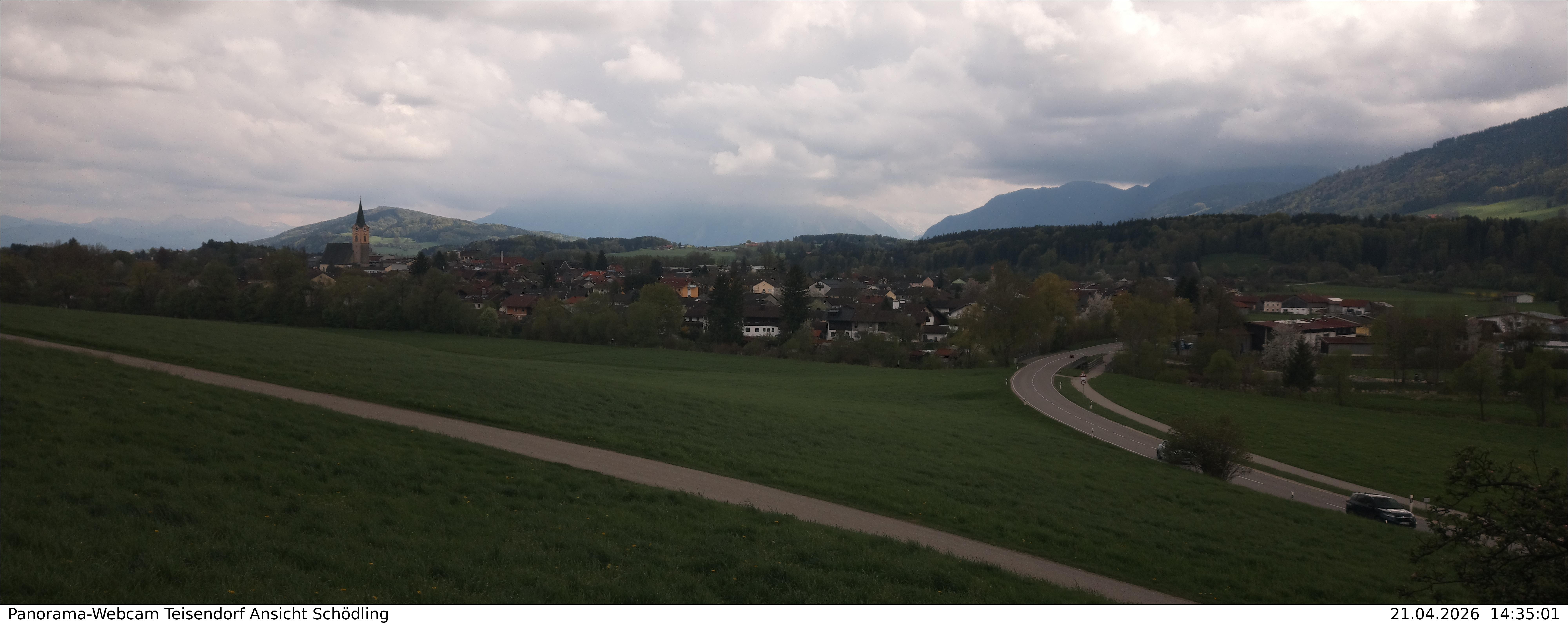 Archiv Foto Webcam Blick auf Teisendorf