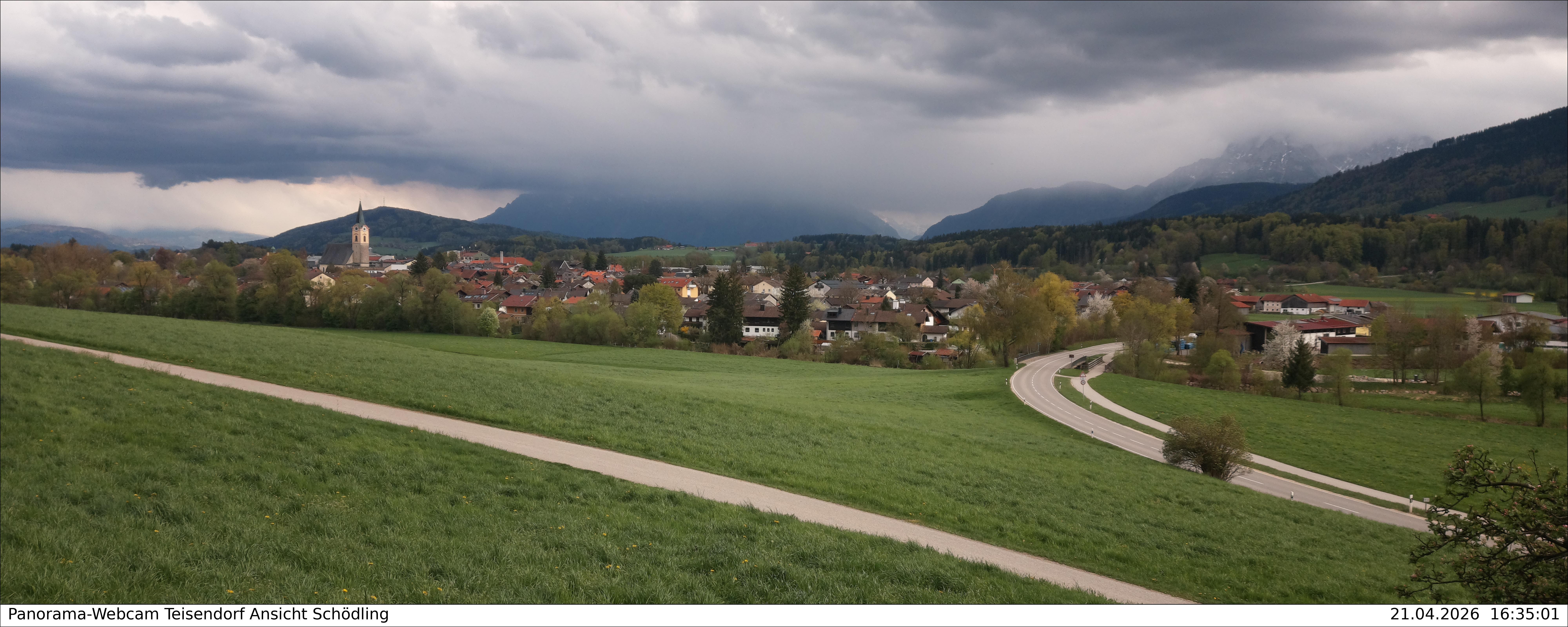 Archiv Foto Webcam Blick auf Teisendorf