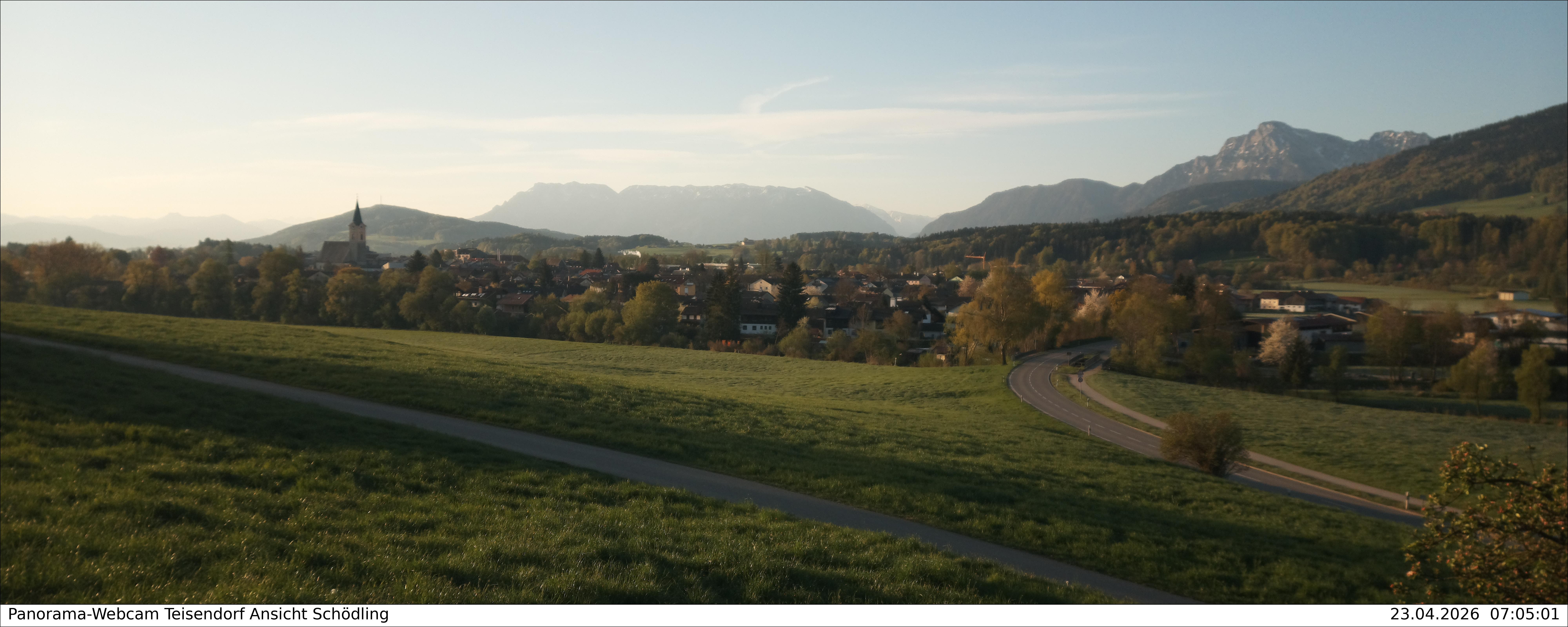 Archiv Foto Webcam Blick auf Teisendorf