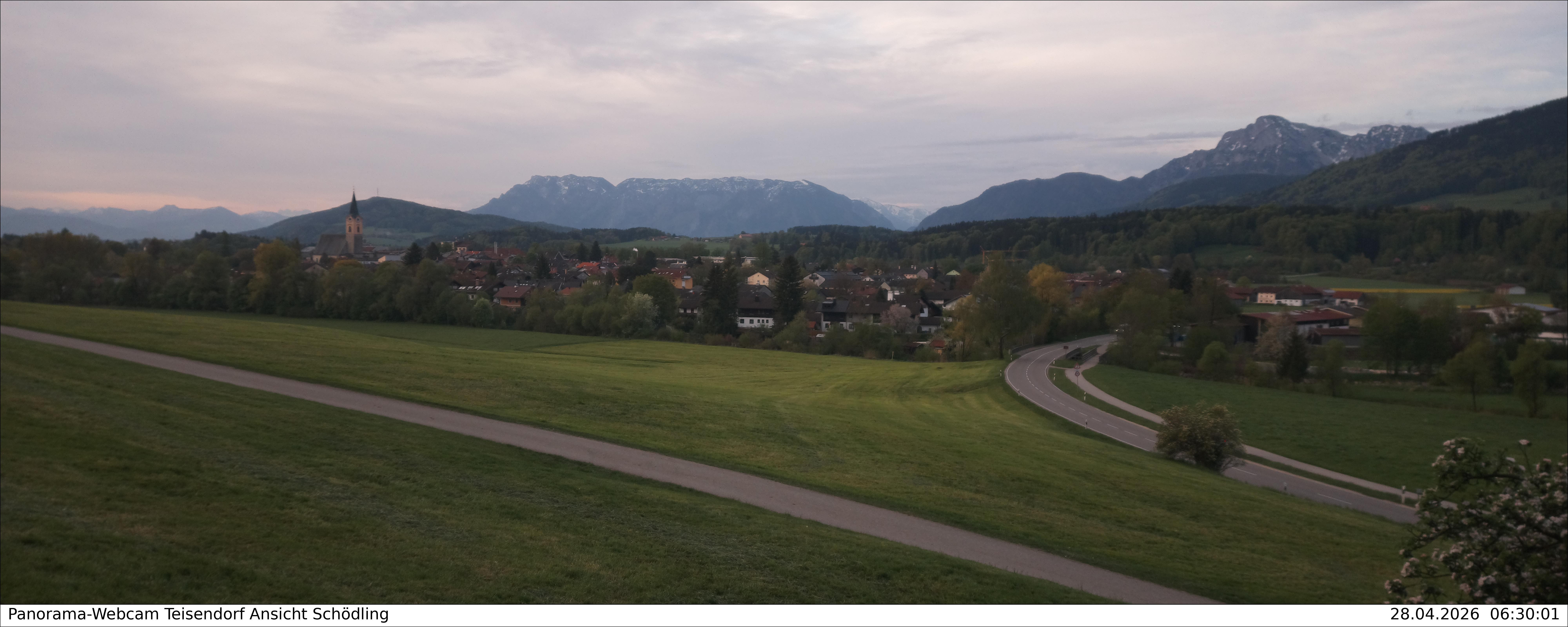 Archiv Foto Webcam Blick auf Teisendorf