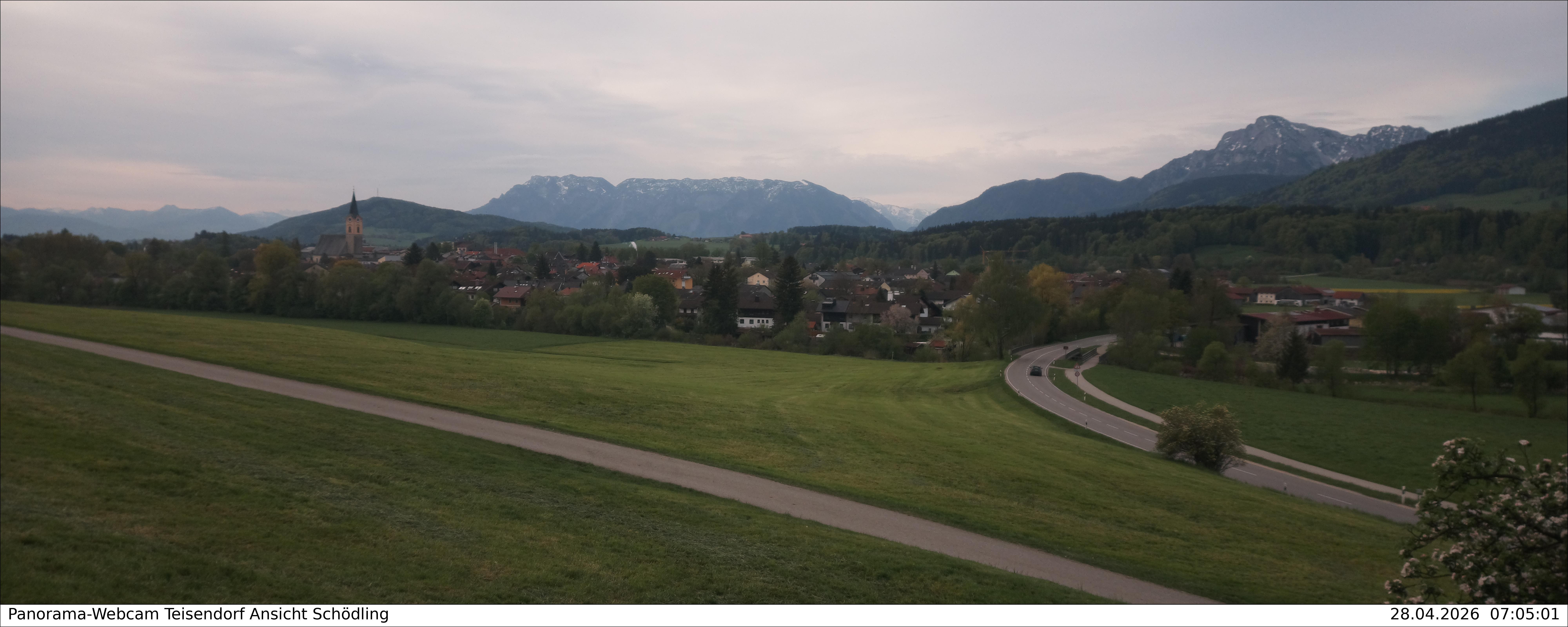 Archiv Foto Webcam Blick auf Teisendorf