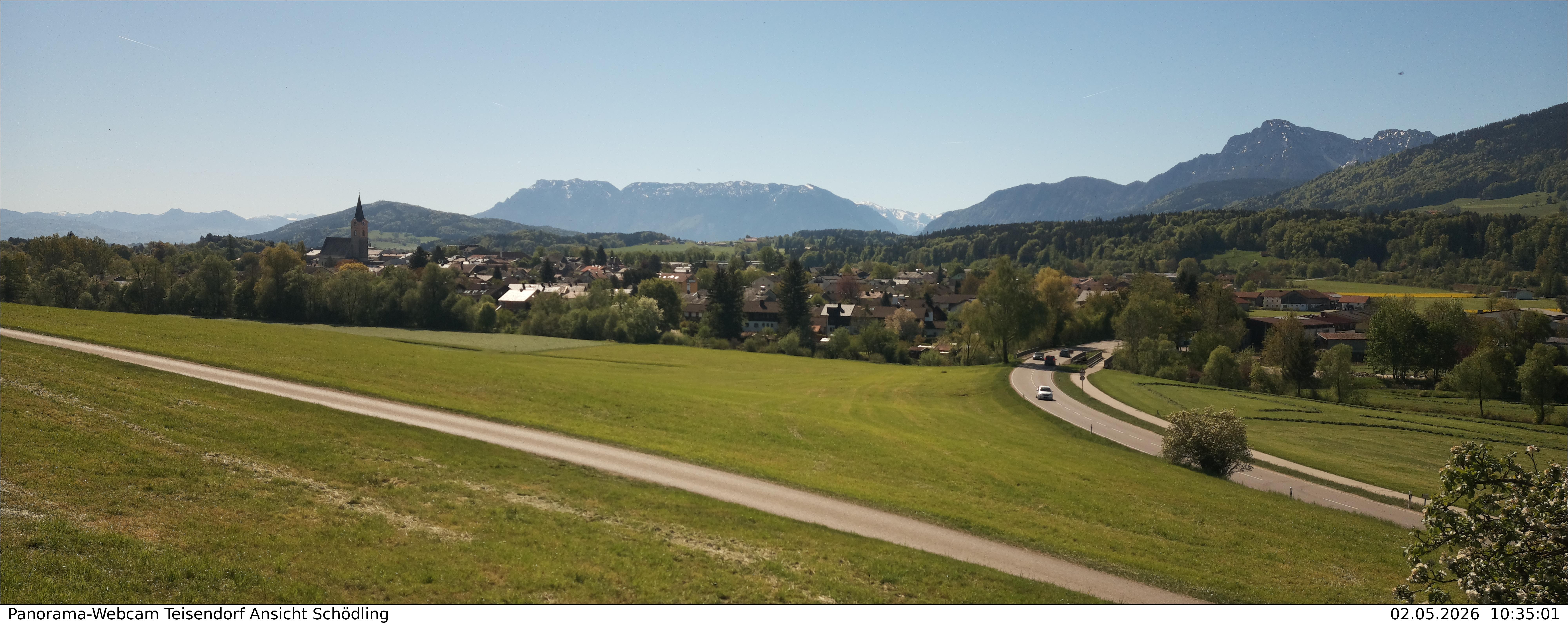 Archiv Foto Webcam Blick auf Teisendorf