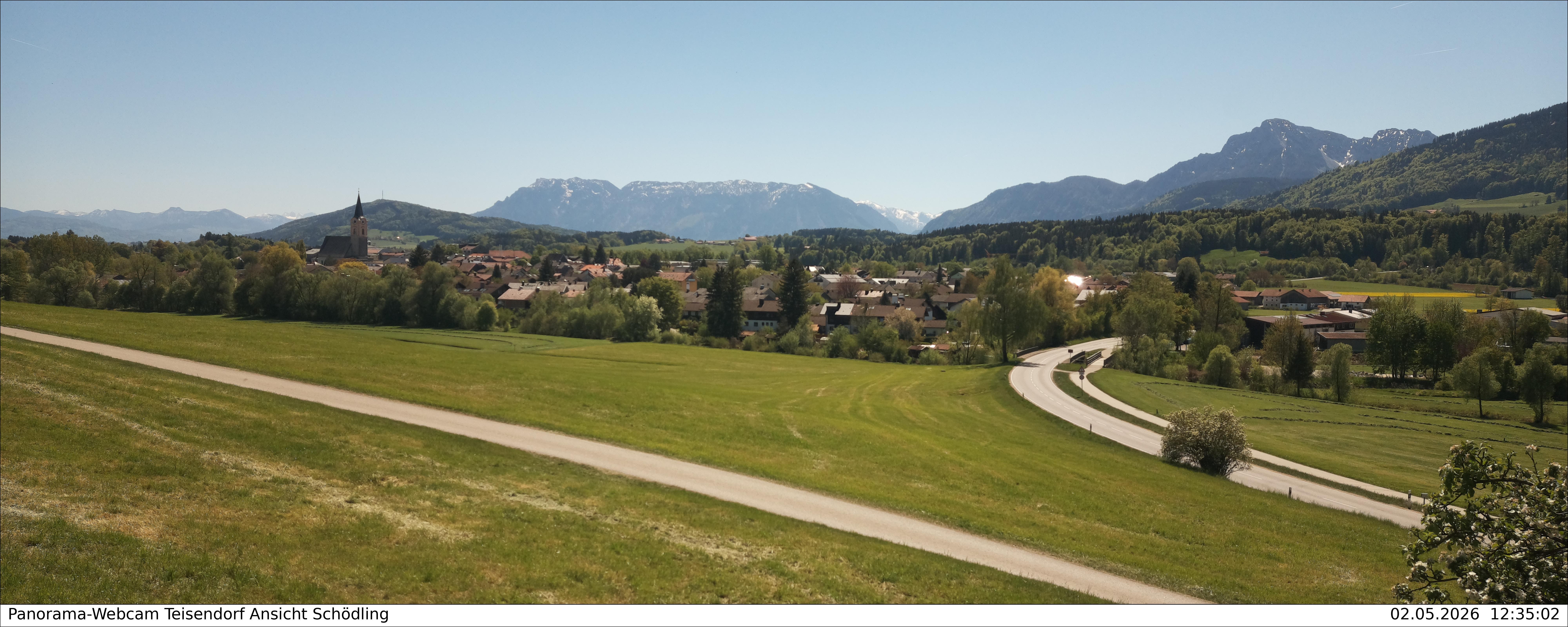 Archiv Foto Webcam Blick auf Teisendorf