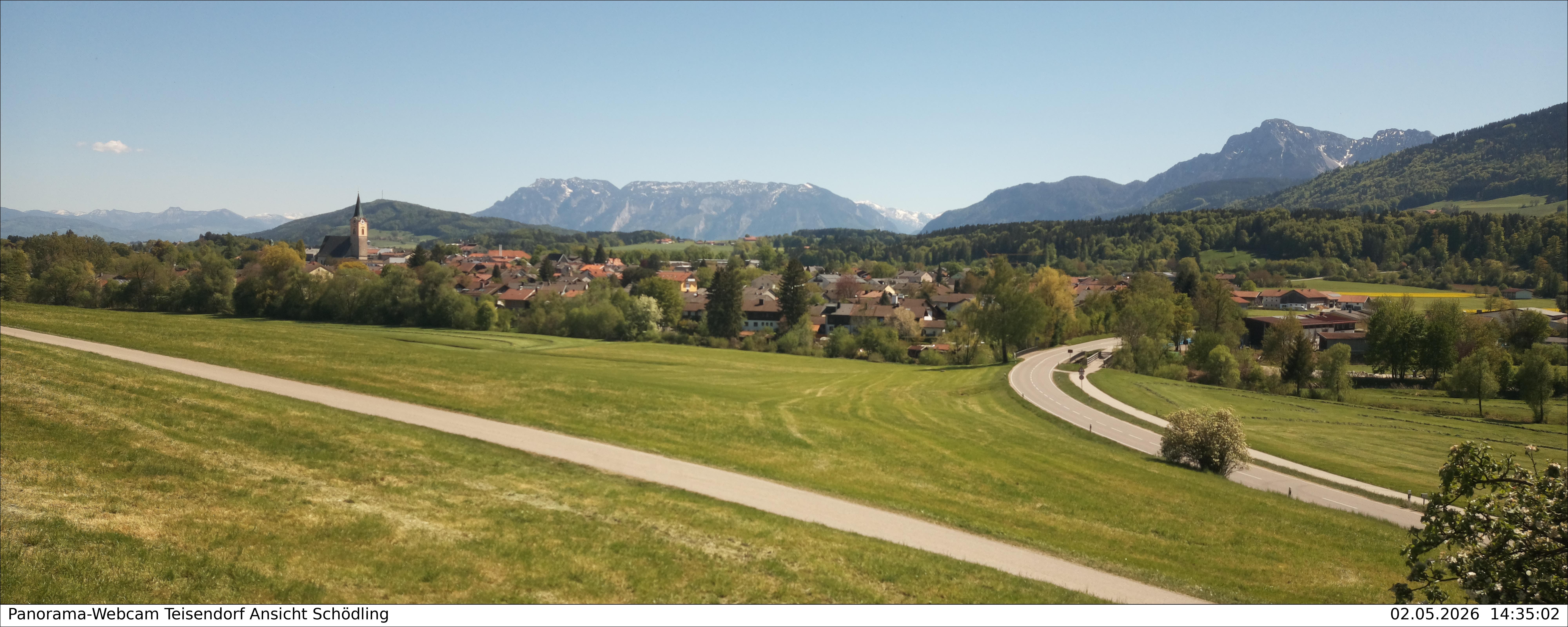 Archiv Foto Webcam Blick auf Teisendorf