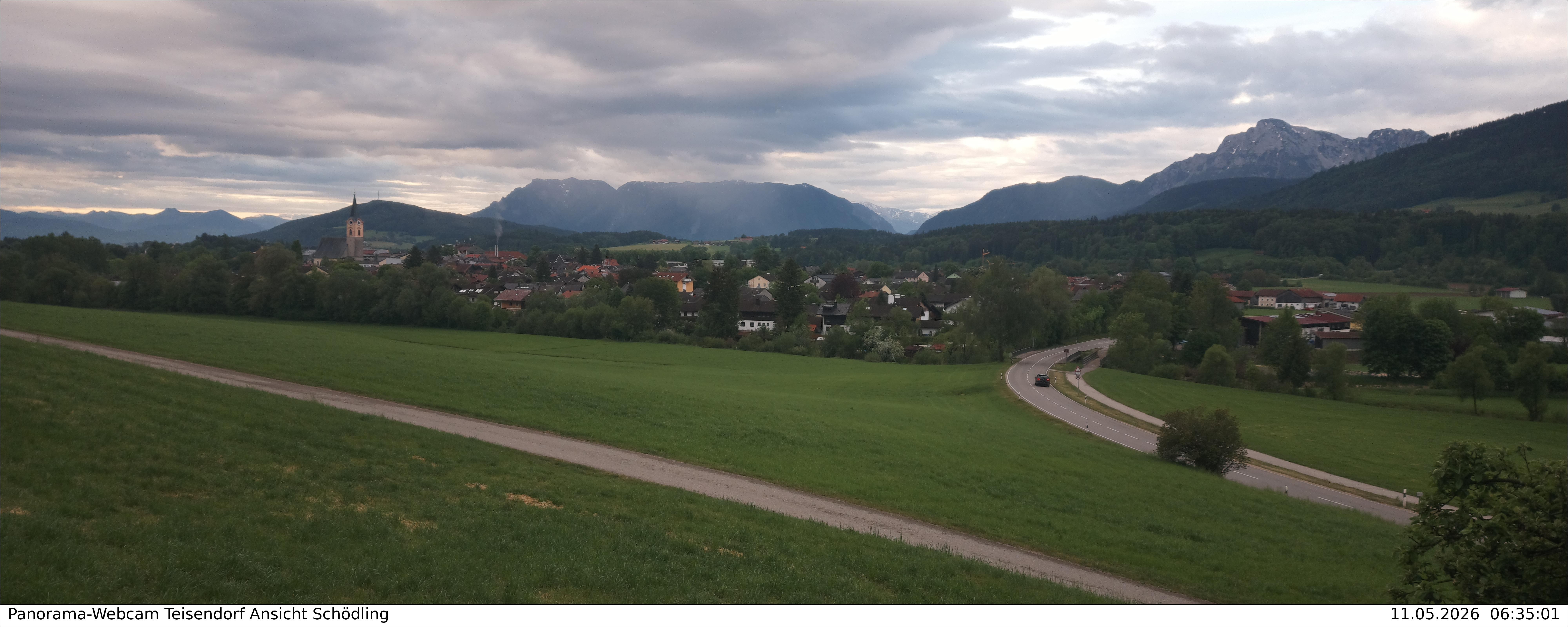 Archiv Foto Webcam Blick auf Teisendorf