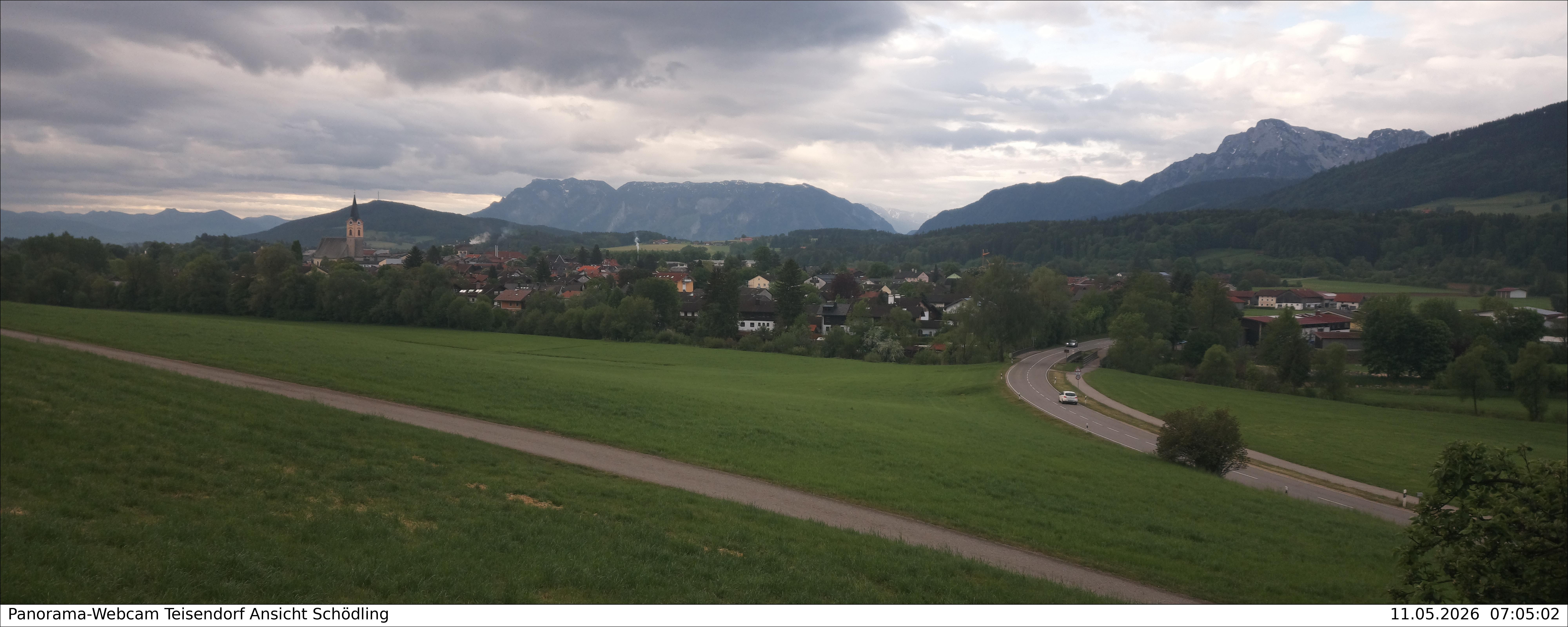 Archiv Foto Webcam Blick auf Teisendorf
