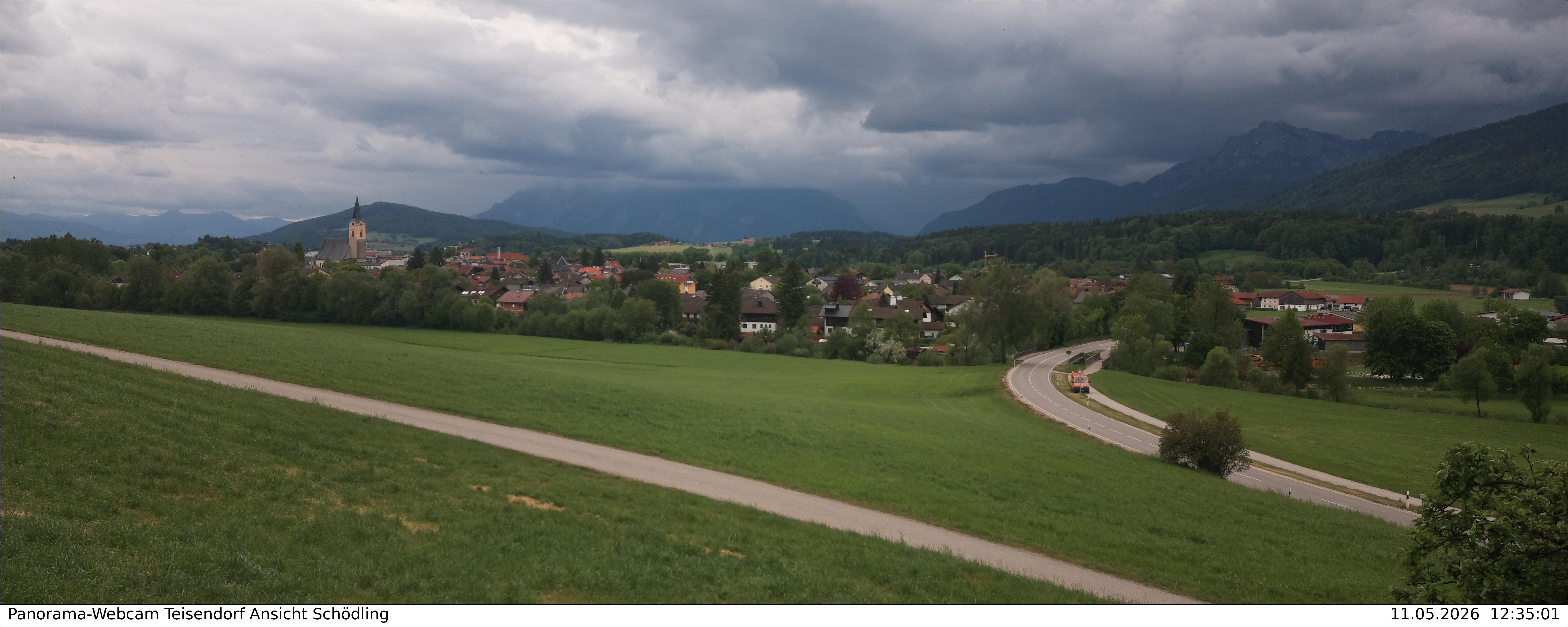 Archiv Foto Webcam Blick auf Teisendorf