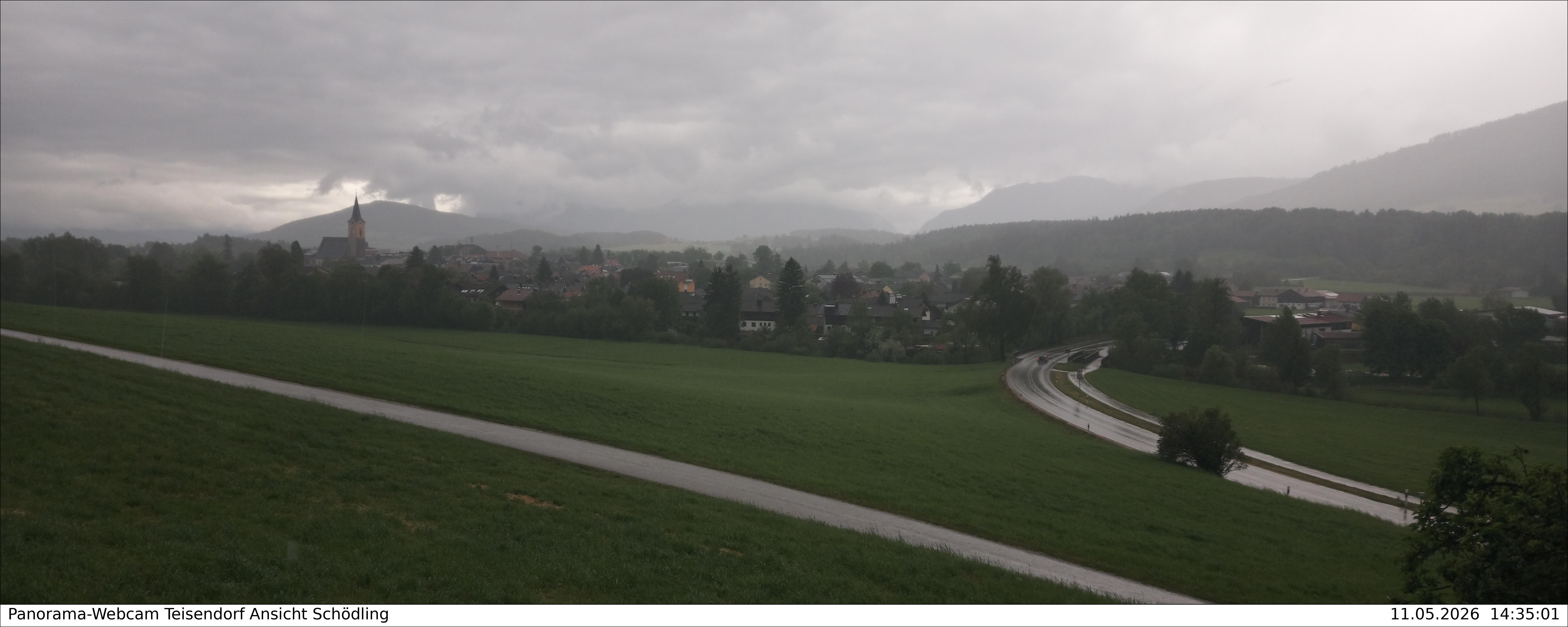 Archiv Foto Webcam Blick auf Teisendorf