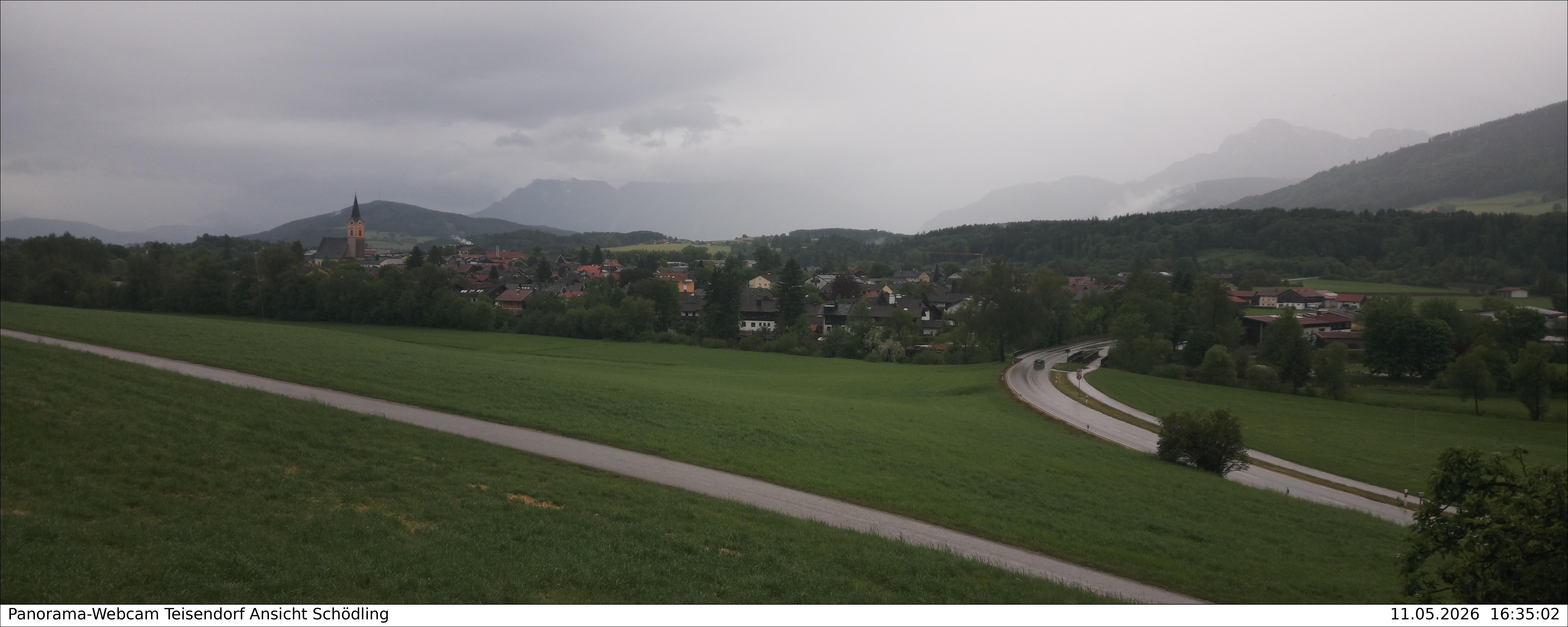Archiv Foto Webcam Blick auf Teisendorf