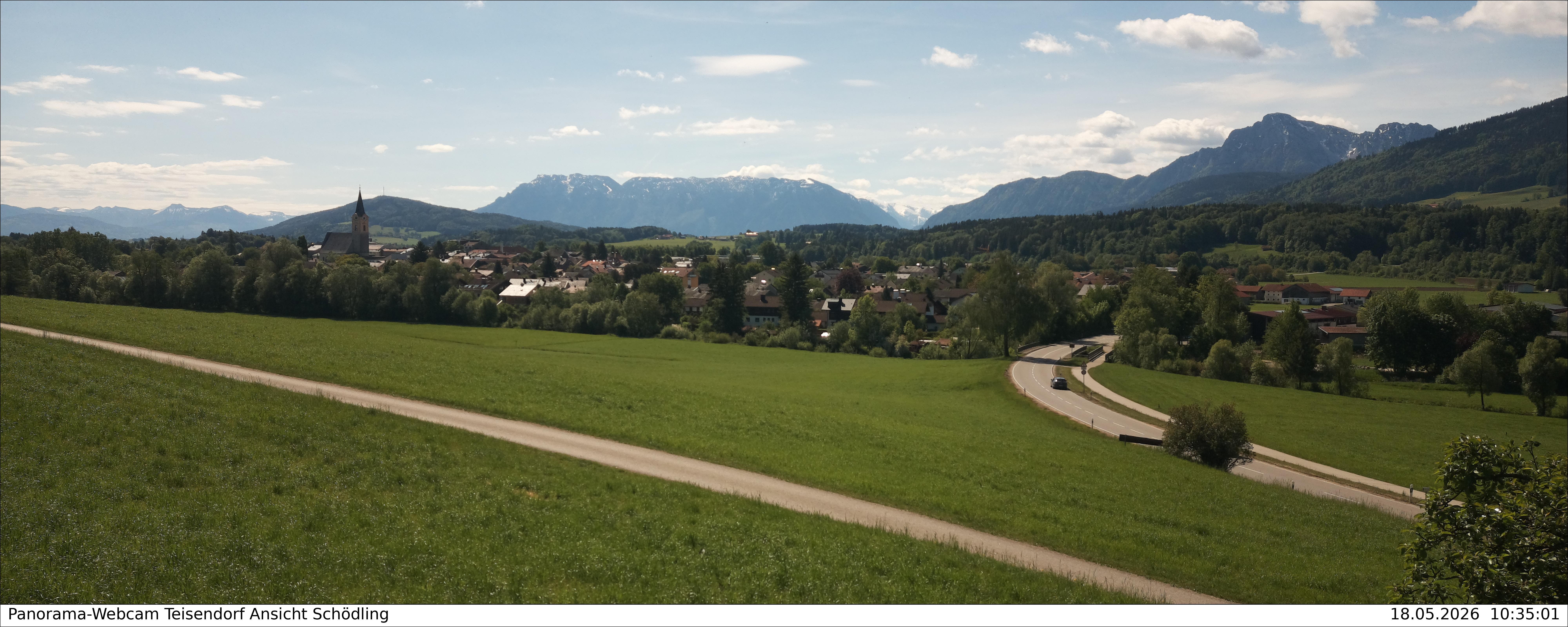 Archiv Foto Webcam Blick auf Teisendorf