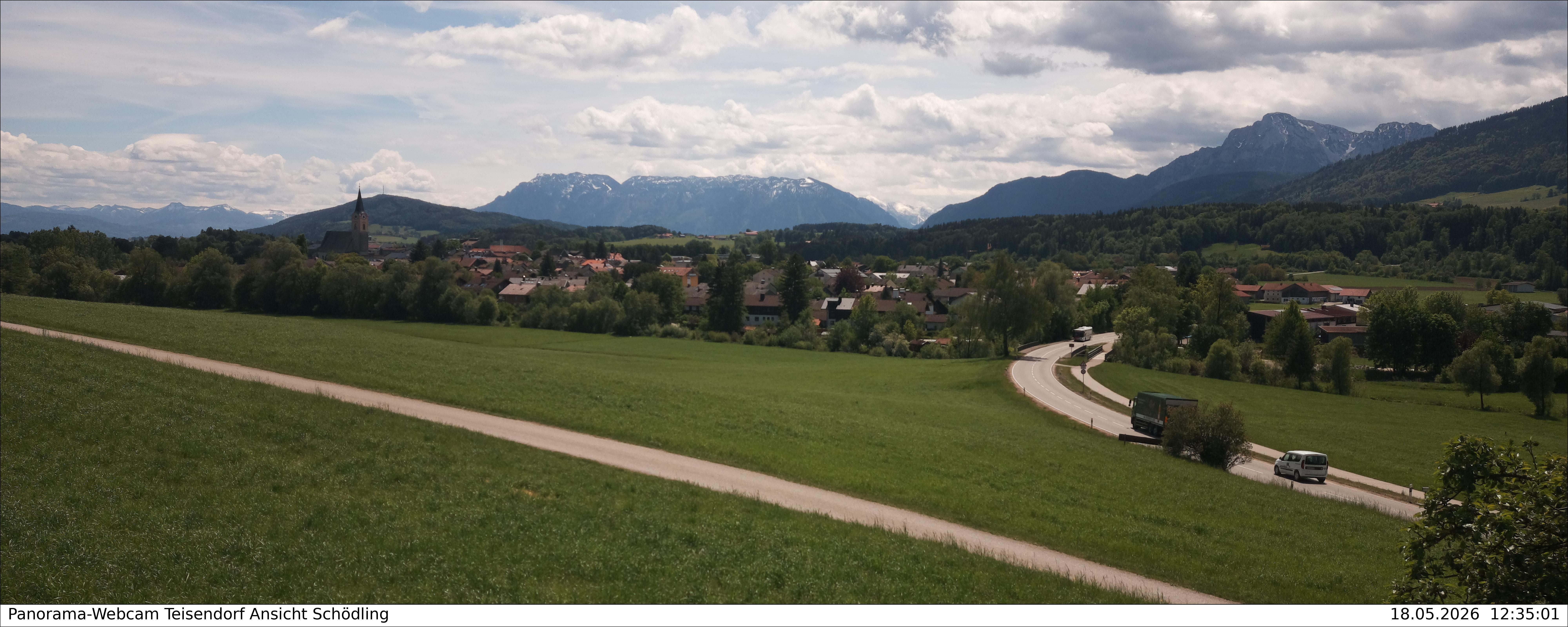 Archiv Foto Webcam Blick auf Teisendorf