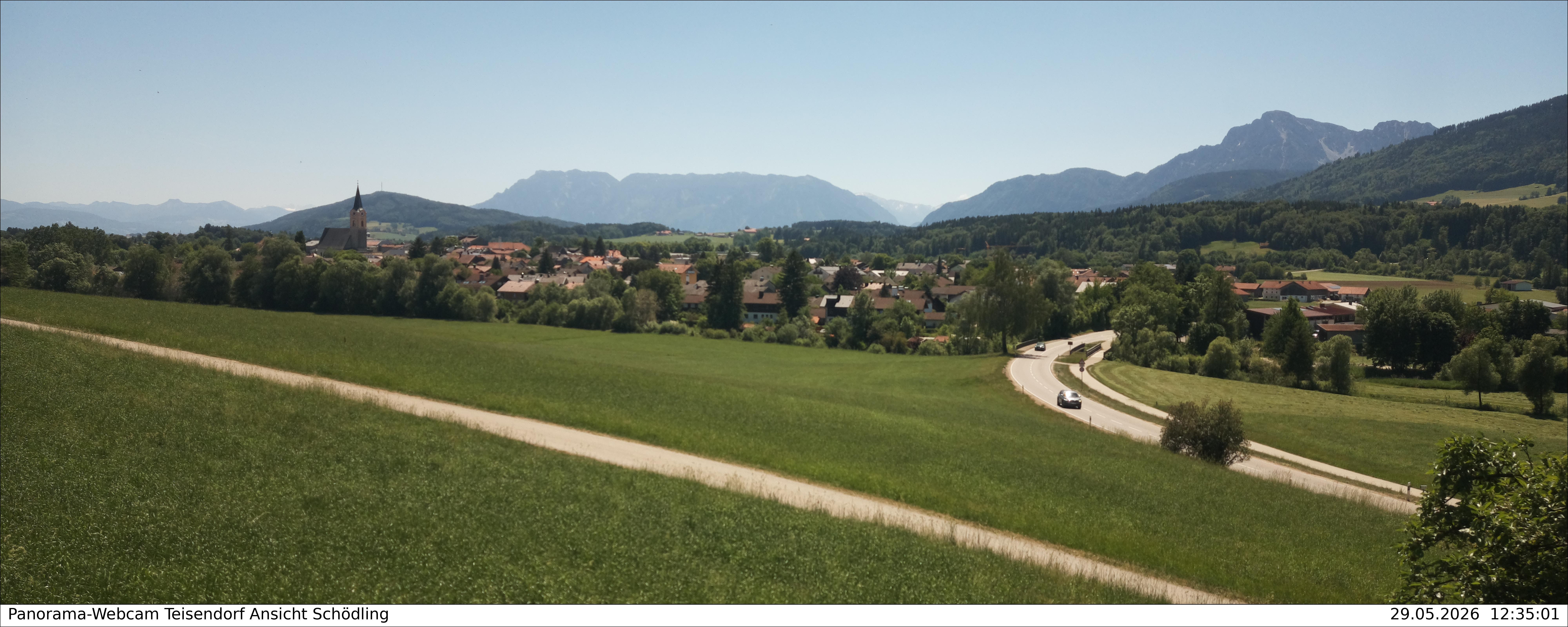 Archiv Foto Webcam Blick auf Teisendorf